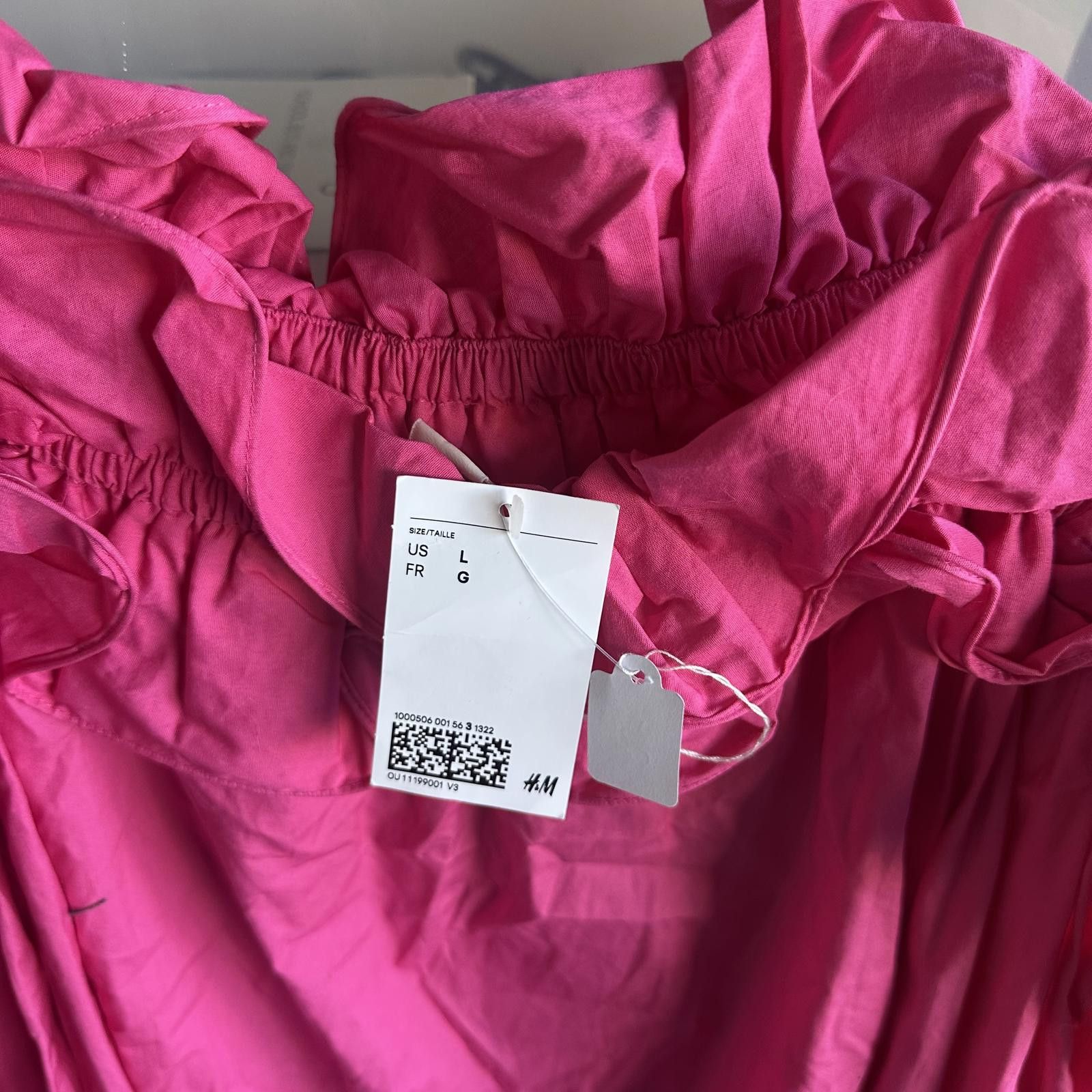 H&M H&M Pink Ruffle Dress - New With Tags, Size L Size L / US 10 / IT 46 - 2 Thumbnail