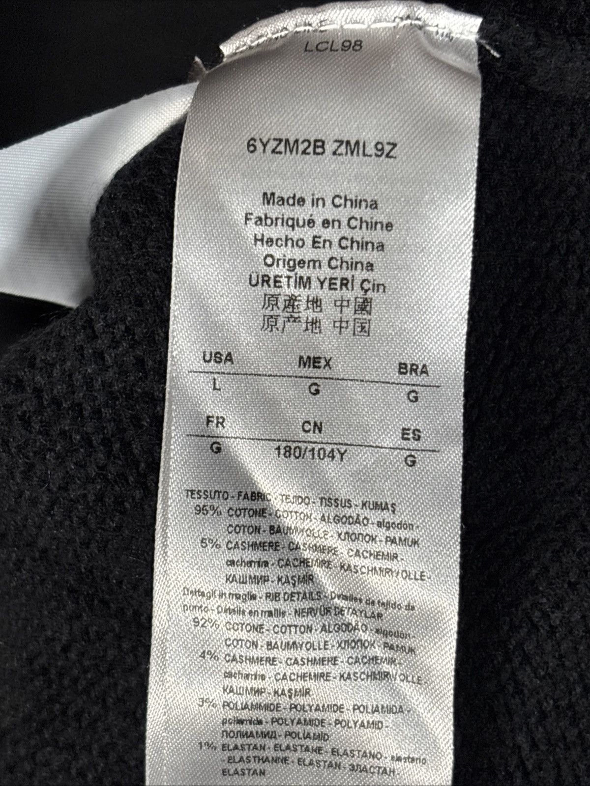 Armani Exchange ARMANI EXCHANGE Mens Shawl Neck Sweater Basic Size Large Size US L / EU 52-54 / 3 - 6 Thumbnail