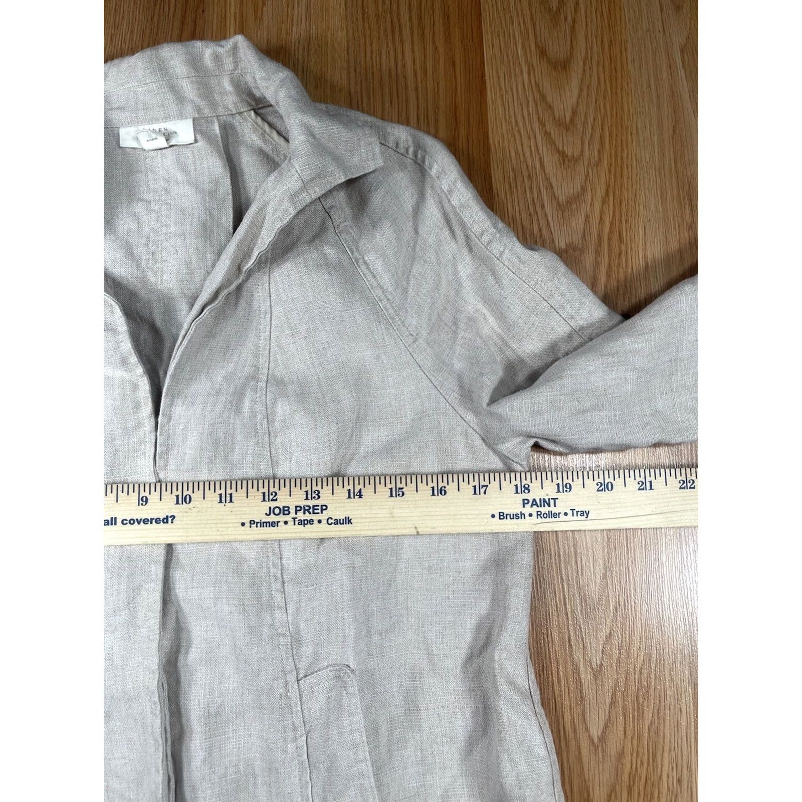 Charter Club Charter Club Luxury Blazer Woman’s XS Linen Open Pleated Back Belt Back Beach Classic Vacation Boho Beige Womens XS Linen Blazer Size XS / US 0-2 / IT 36-38 - 6 Thumbnail