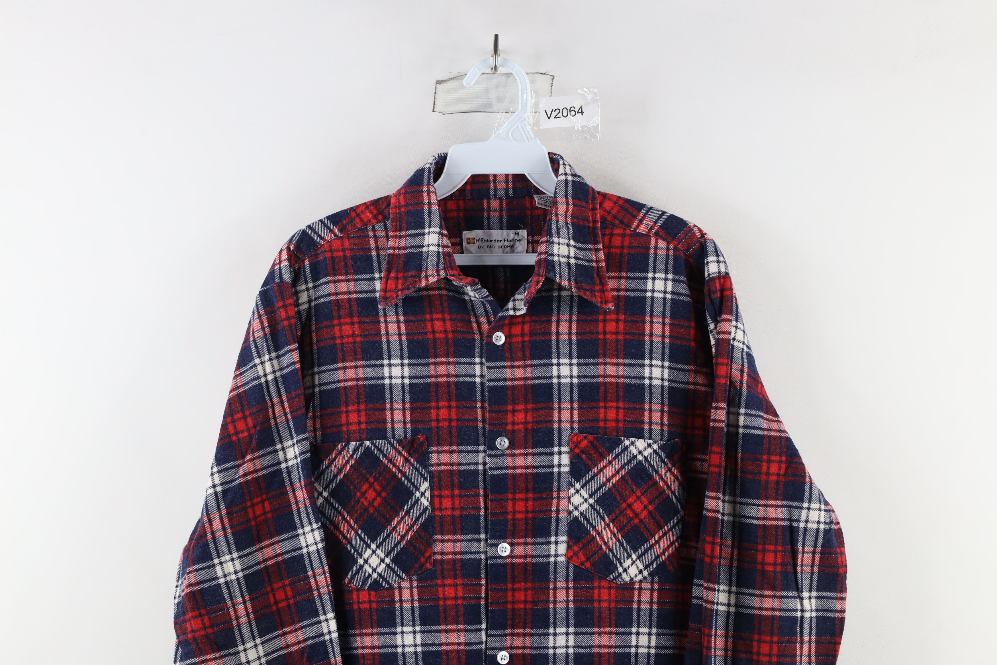 Vintage Vintage 70s Streetwear Collared Button Shirt Plaid USA Size US M / EU 48-50 / 2 - 2 Thumbnail