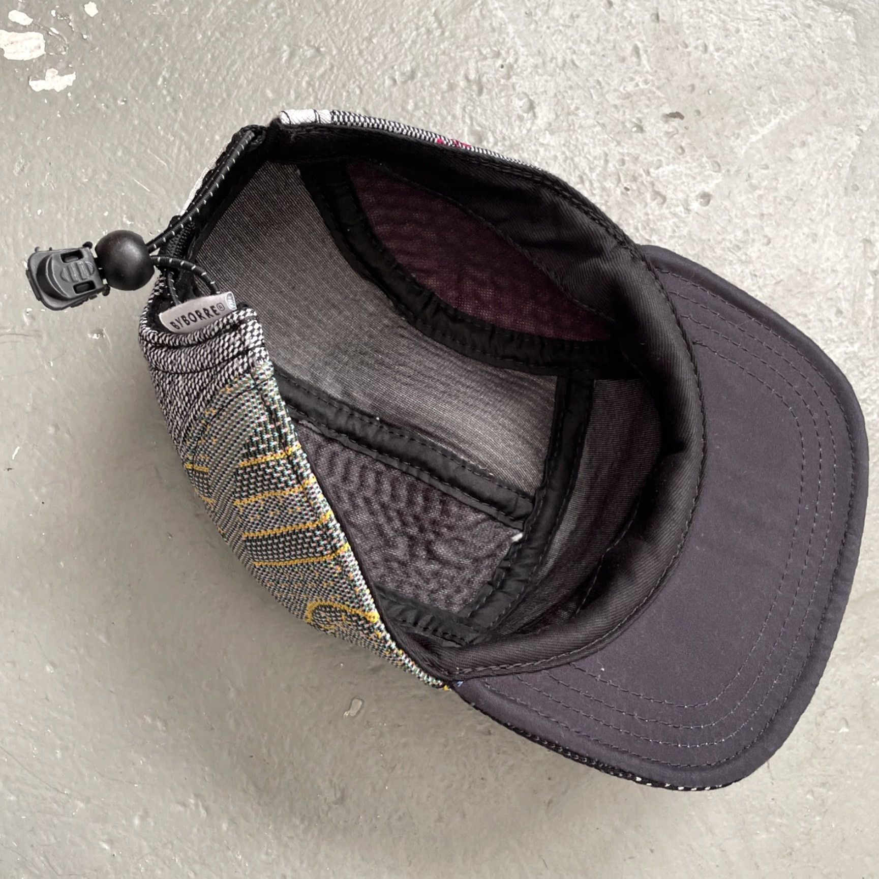 Byborre BYBORRE 5-Panel Patchwork Thick Fabric Camp Cap Made In USA Unisex Adults One Size Multicolor USA Designer Pattern Handcrafted Textile Cap Size ONE SIZE - 7 Thumbnail