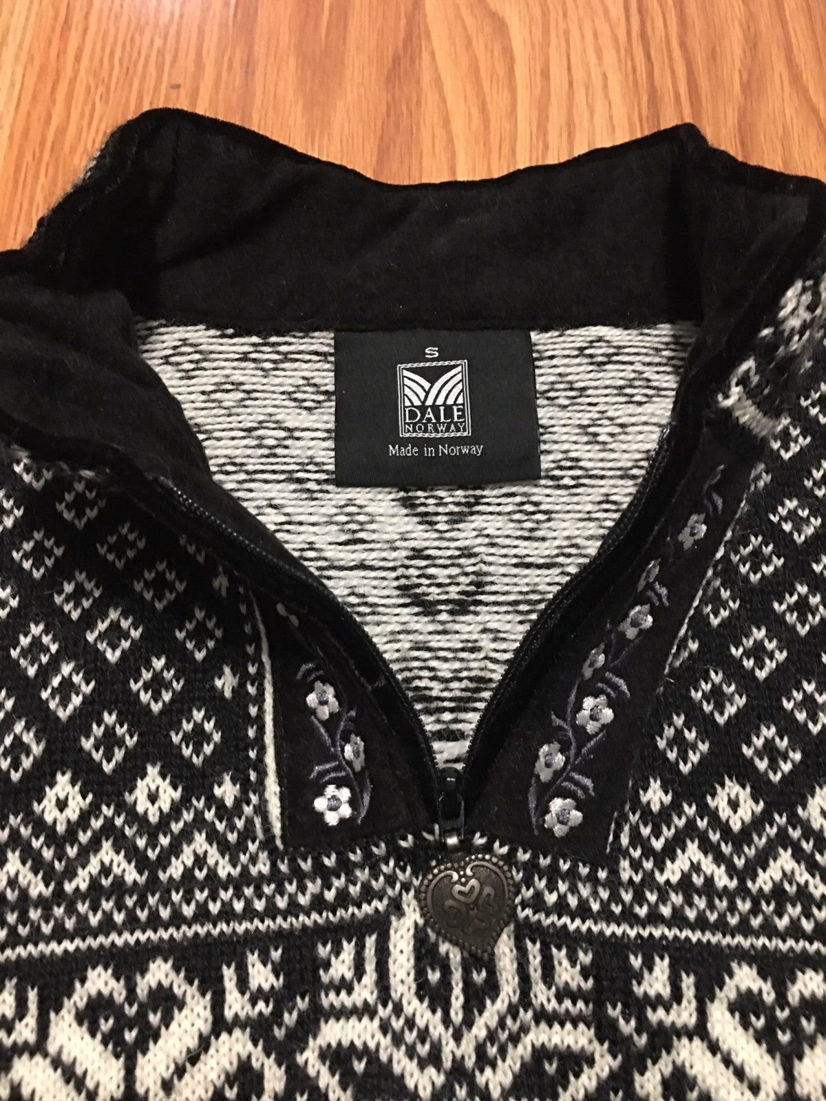 Dale Of Norway DALE of Norway Black/White Virgin New Wool Peace Sweater S Size S / US 4 / IT 40 - 6 Thumbnail