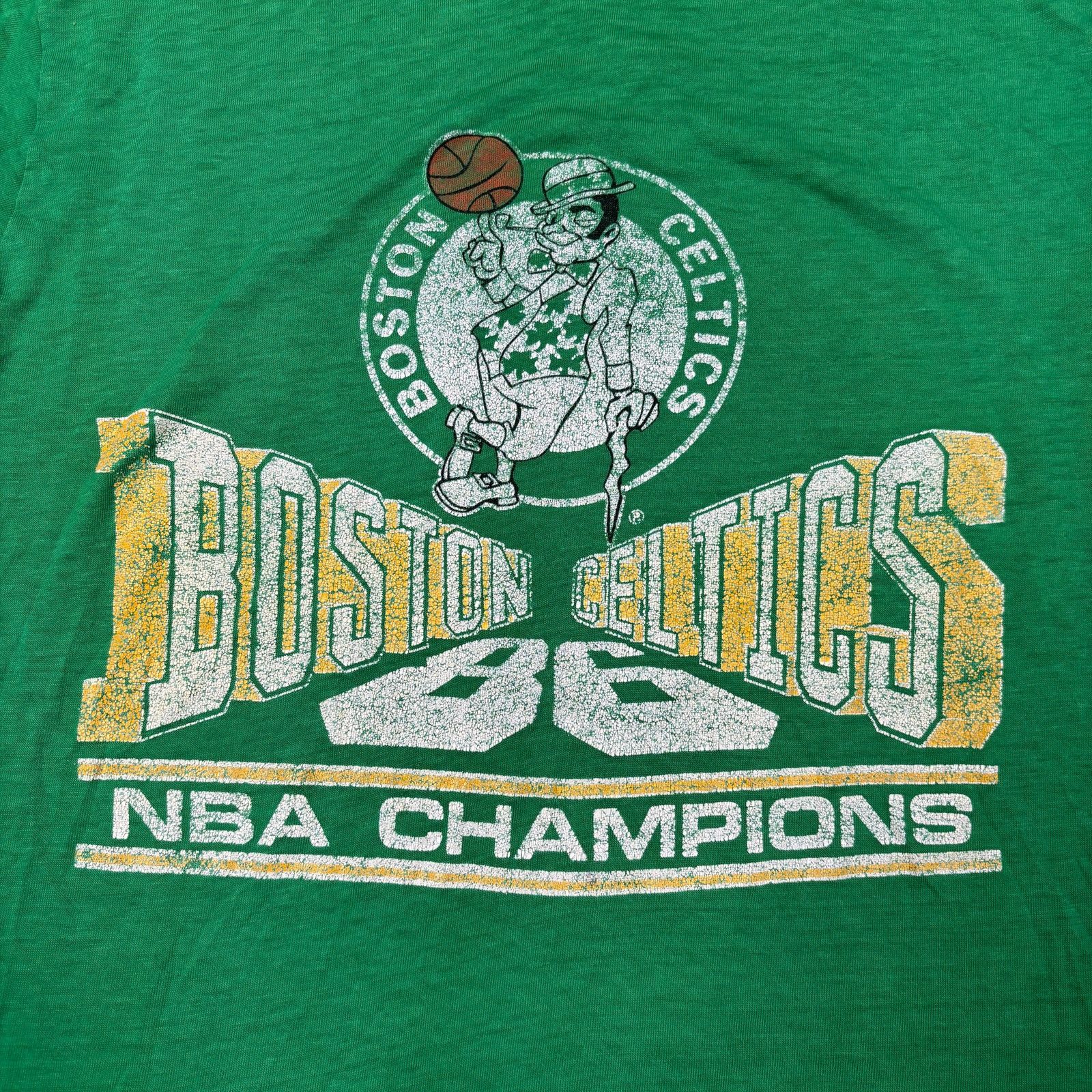 NBA × Vintage VTG 80s Boston Celtics NBA 1986 Champions Shirt Men's Small Size US S / EU 44-46 / 1 - 3 Thumbnail