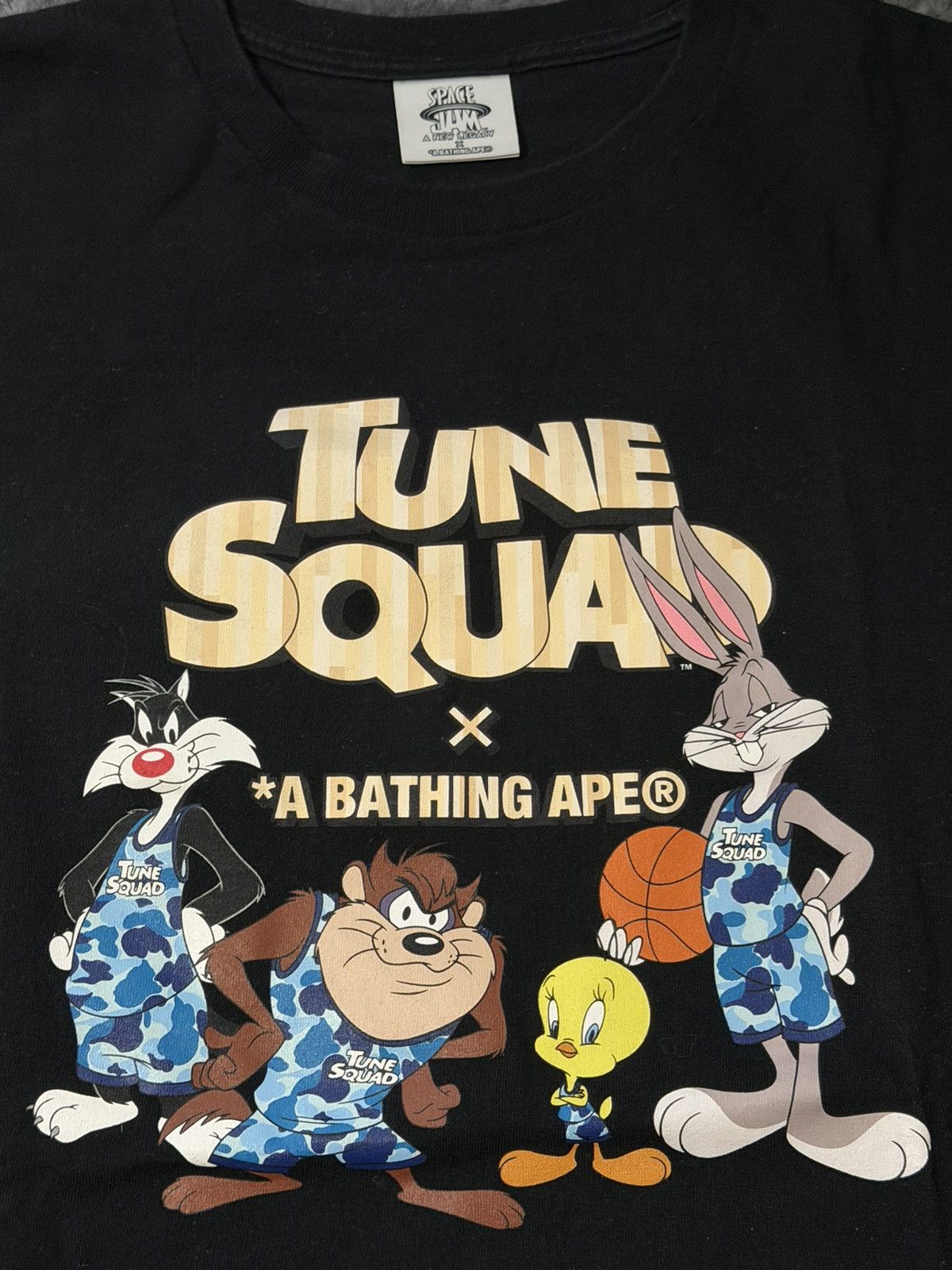 Bape Space Jam Tune Squad Tee Size XXL worn twice