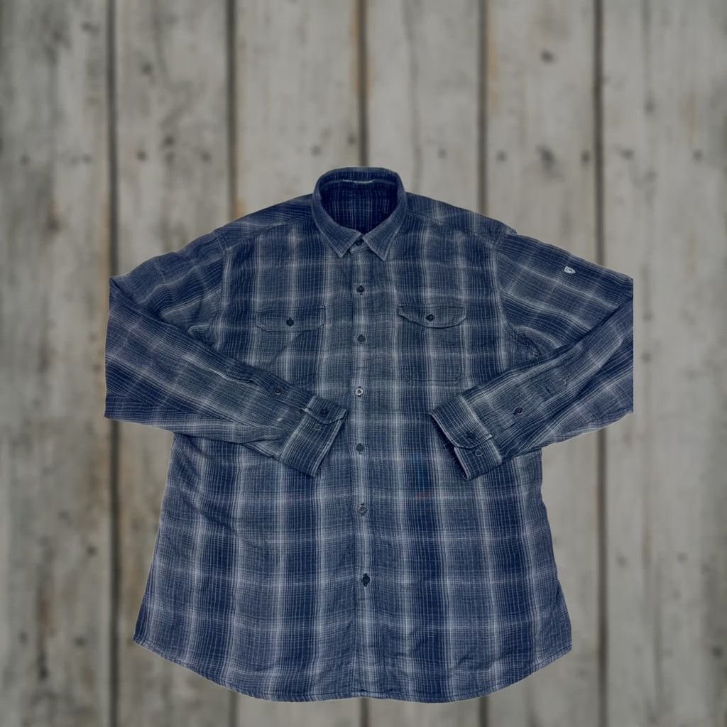 Vintage KUHL Shirt Plaid Flannel Blue Outdoors Casual Window Pane Check Mens XL Size US XL / EU 56 / 4 - 1 Thumbnail