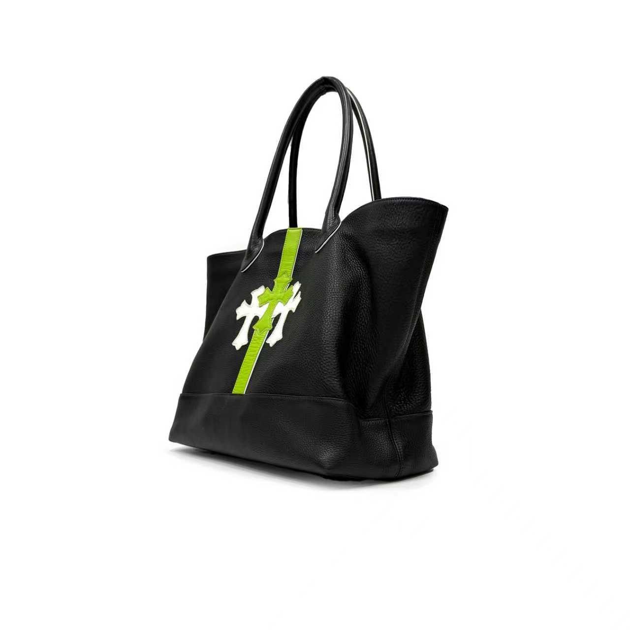 Chrome Hearts Chrome Hearts White&Green Cemetery Cross Leather Tote Bag Size ONE SIZE - 2 Thumbnail