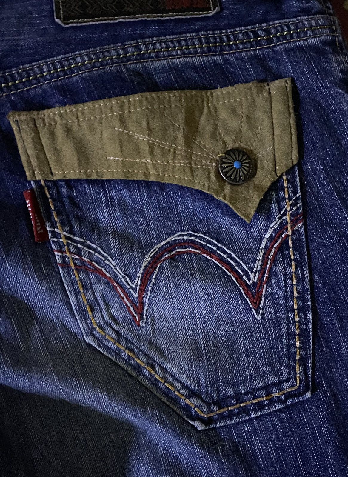 Edwin × If Six Was Nine × Le Grande Bleu (L.G.B.) 🔥RARE🔥Vintage Edwin Exclusive Flare Distressed Denim Size US 32 / EU 48 - 3 Thumbnail