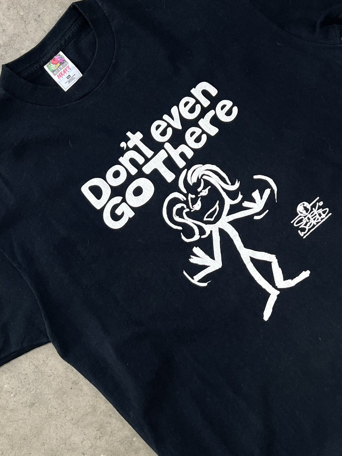 Vintage Vintage Don't Even Go There Stick Work Drawing Tee XL Size US XL / EU 56 / 4 - 1 Thumbnail
