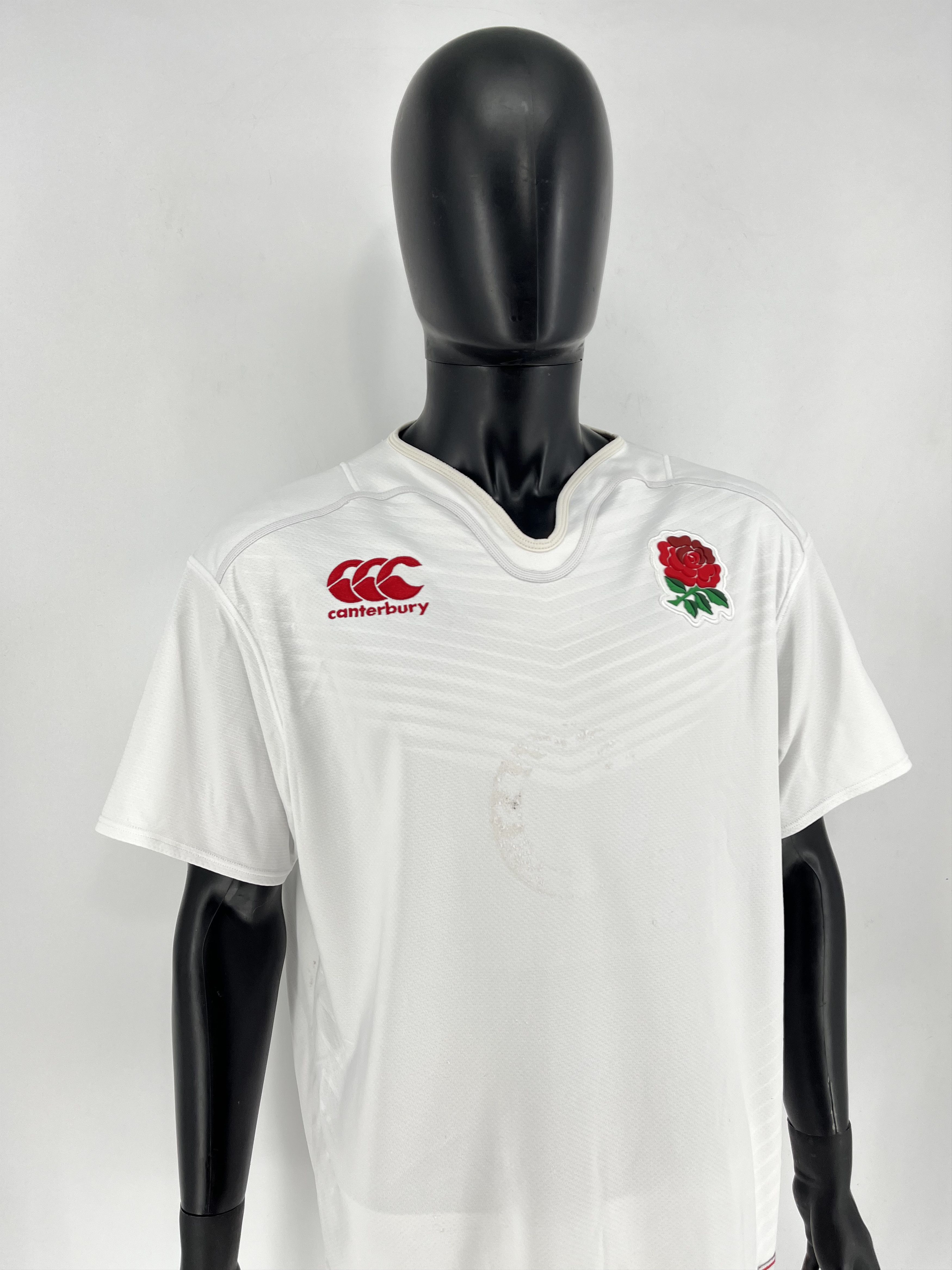 Canterbury of New Zealand Signed England Rugby Shirt Chris Robshaw Autograph Size US XXL / EU 58 / 5 - 3 Thumbnail