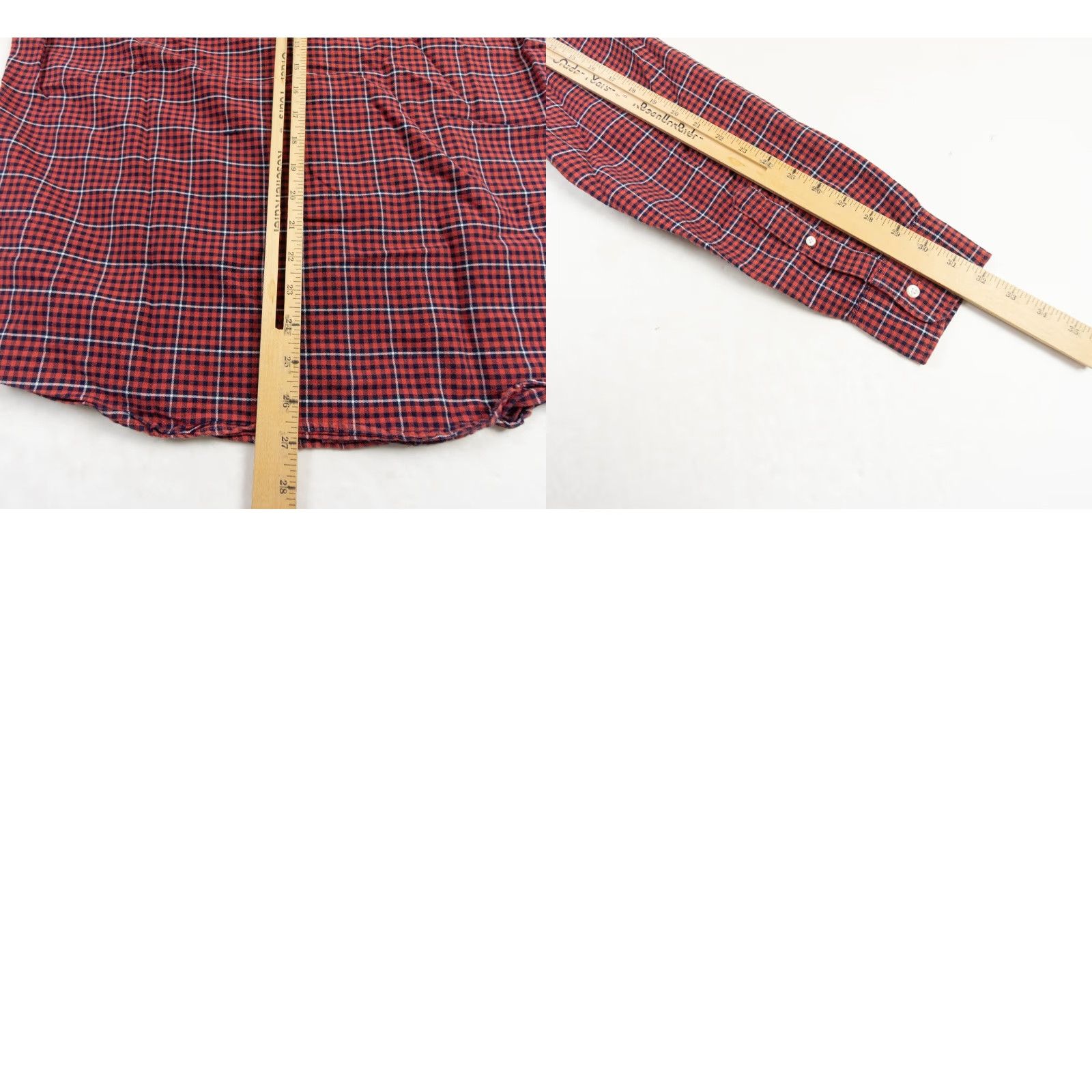 J.Crew J.CREW Shirt Adult Large Red Oxford Button-Up Long Sleeve Check Cotton Preppy Mens Size US L / EU 52-54 / 3 - 8 Thumbnail