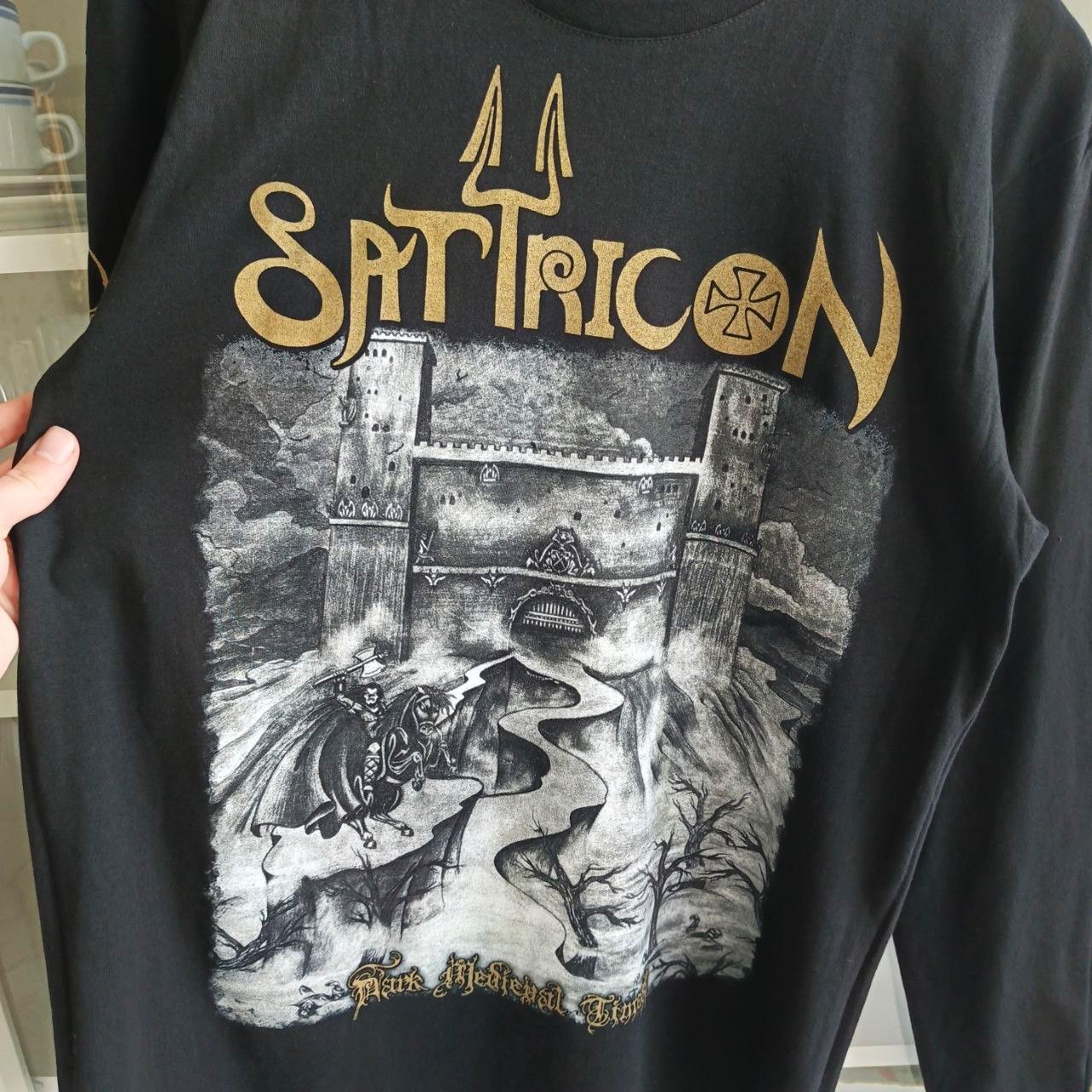 Band Tees Long sleeve Satyricon - Dark Medieval Times - black metal Size US M / EU 48-50 / 2 - 4 Thumbnail