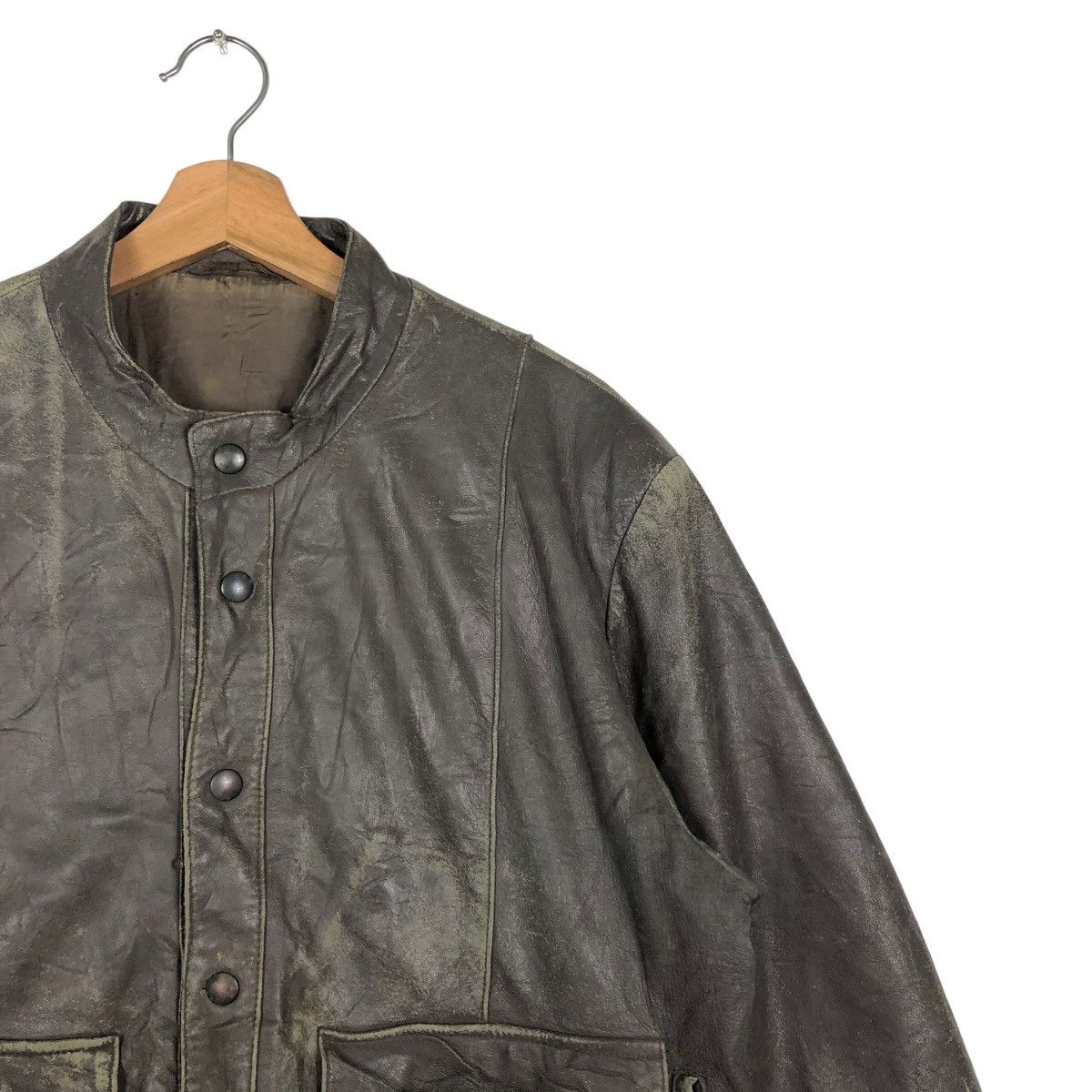 Genuine Leather 🔥90’s Genuine Leather Biker Jacket Bomber Granvalta Japan Size US M / EU 48-50 / 2 - 6 Thumbnail