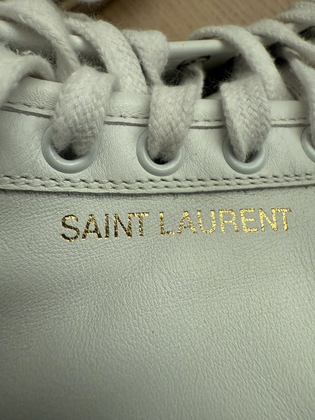 Saint Laurent Paris Saint Laurent Paris Mid Top Sneaker in White Size US 10 / EU 43 - 12 Thumbnail