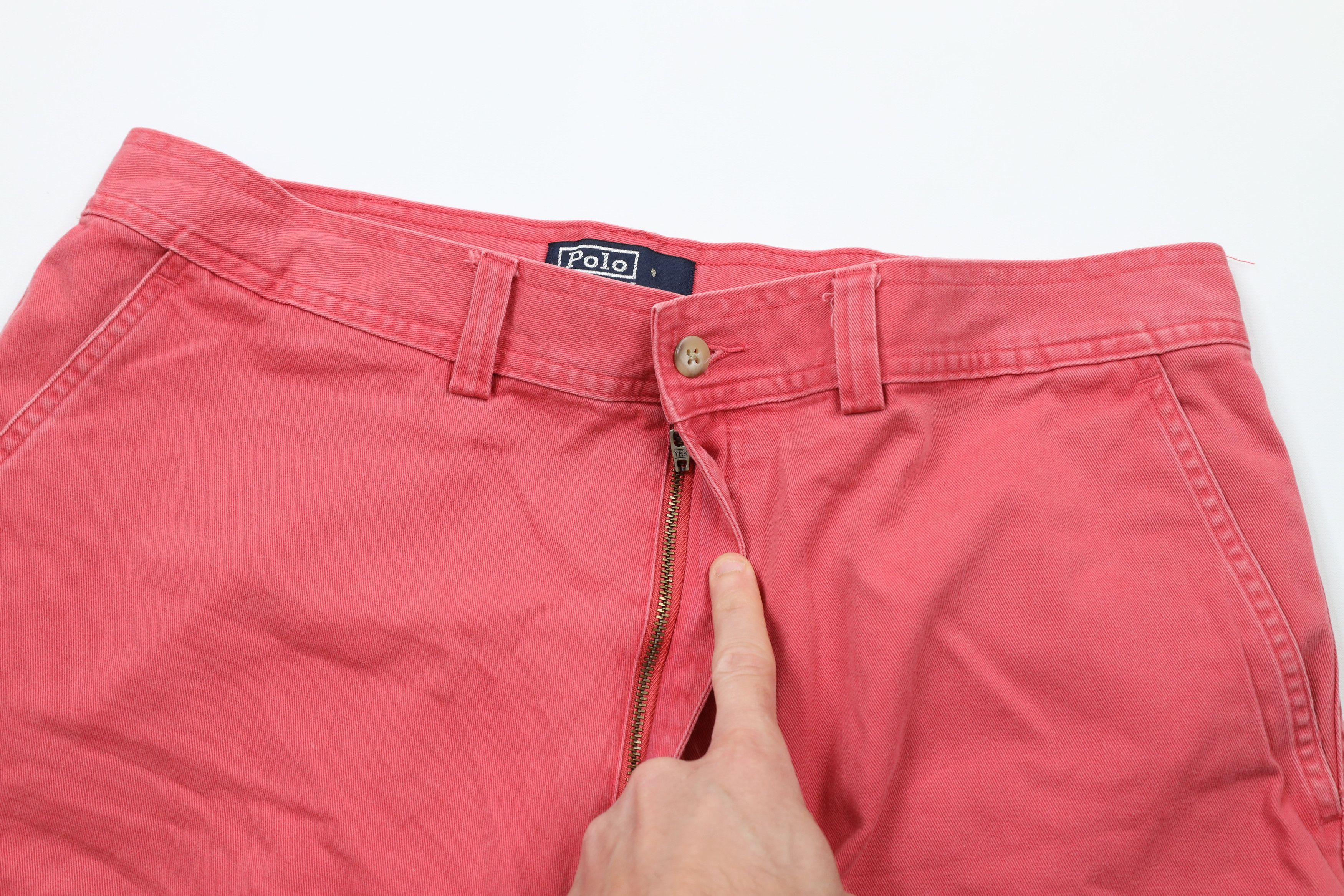 Ralph Lauren × Vintage Vintage 90s Ralph Lauren Out Heavyweight Cargo Shorts Pink Size US 35 - 5 Thumbnail