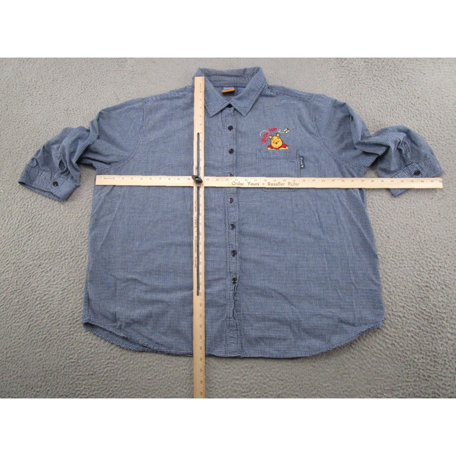 Vintage Vintage Winnie The Pooh Plaid Button Up Plus Size Blue Shirt User: Vintage Winnie The Pooh Plaid Button Up Plus Size Blue Shirt Size 4XL / US 24-26 - 4 Thumbnail