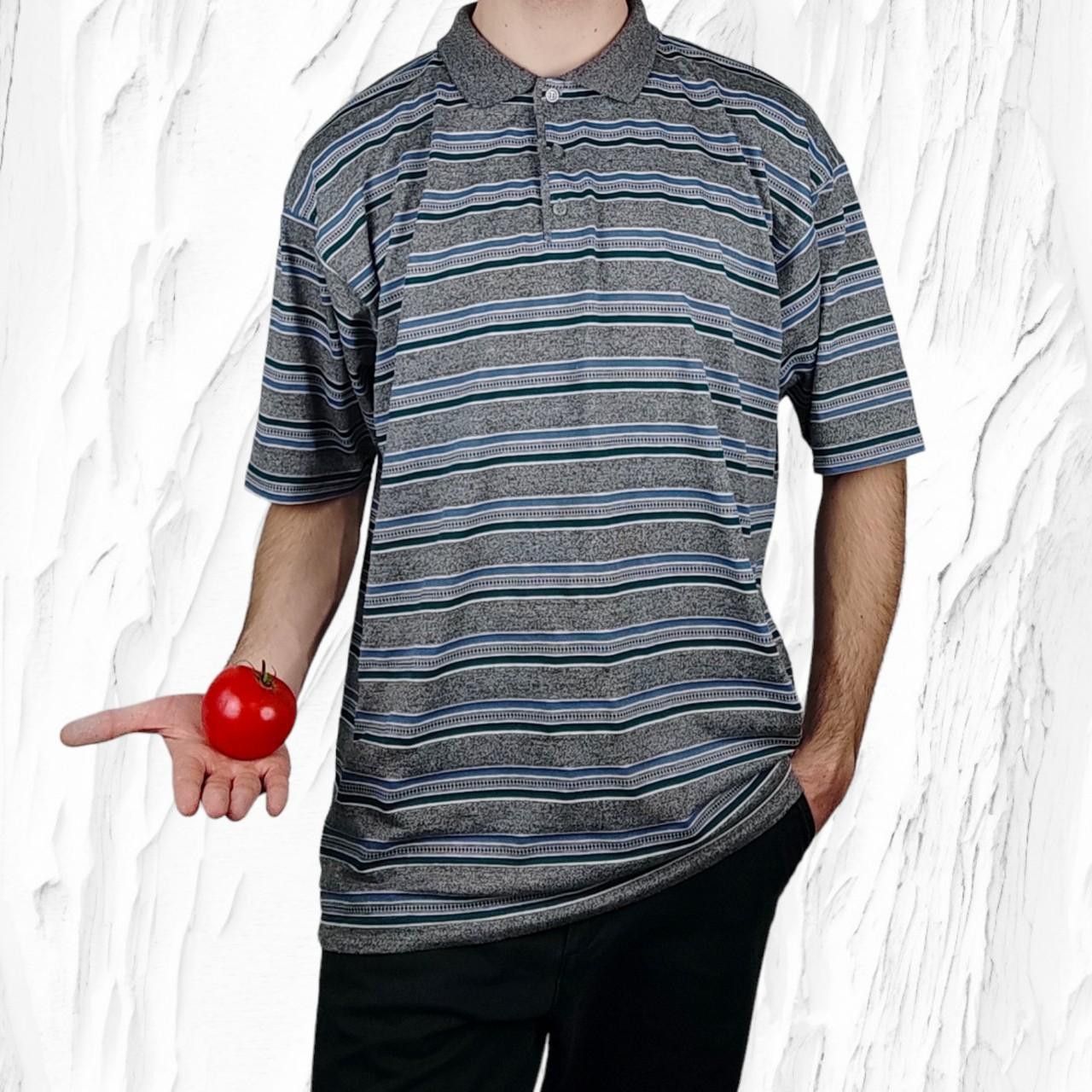 Vintage Vintage striped skater polo t-shrt big size Size US XXL / EU 58 / 5 - 1 Thumbnail