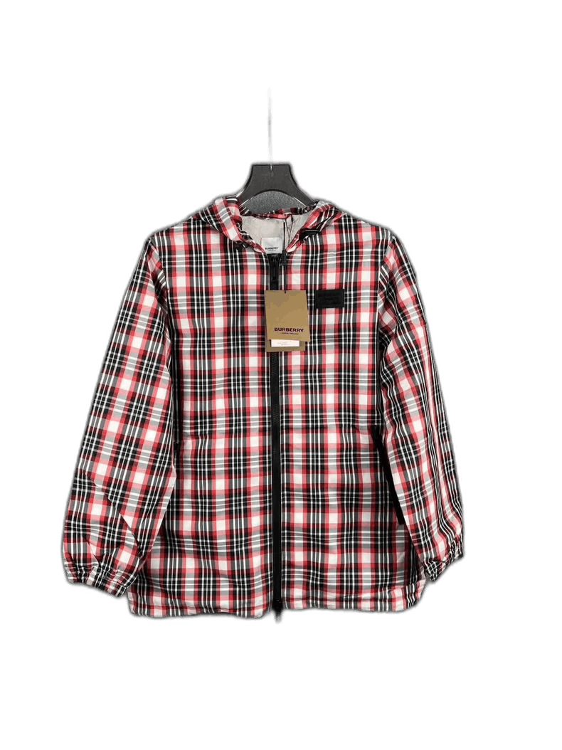 Burberry Burberry Plaid Logo Hooded Jacket-yf Size US S / EU 44-46 / 1 - 1 Thumbnail