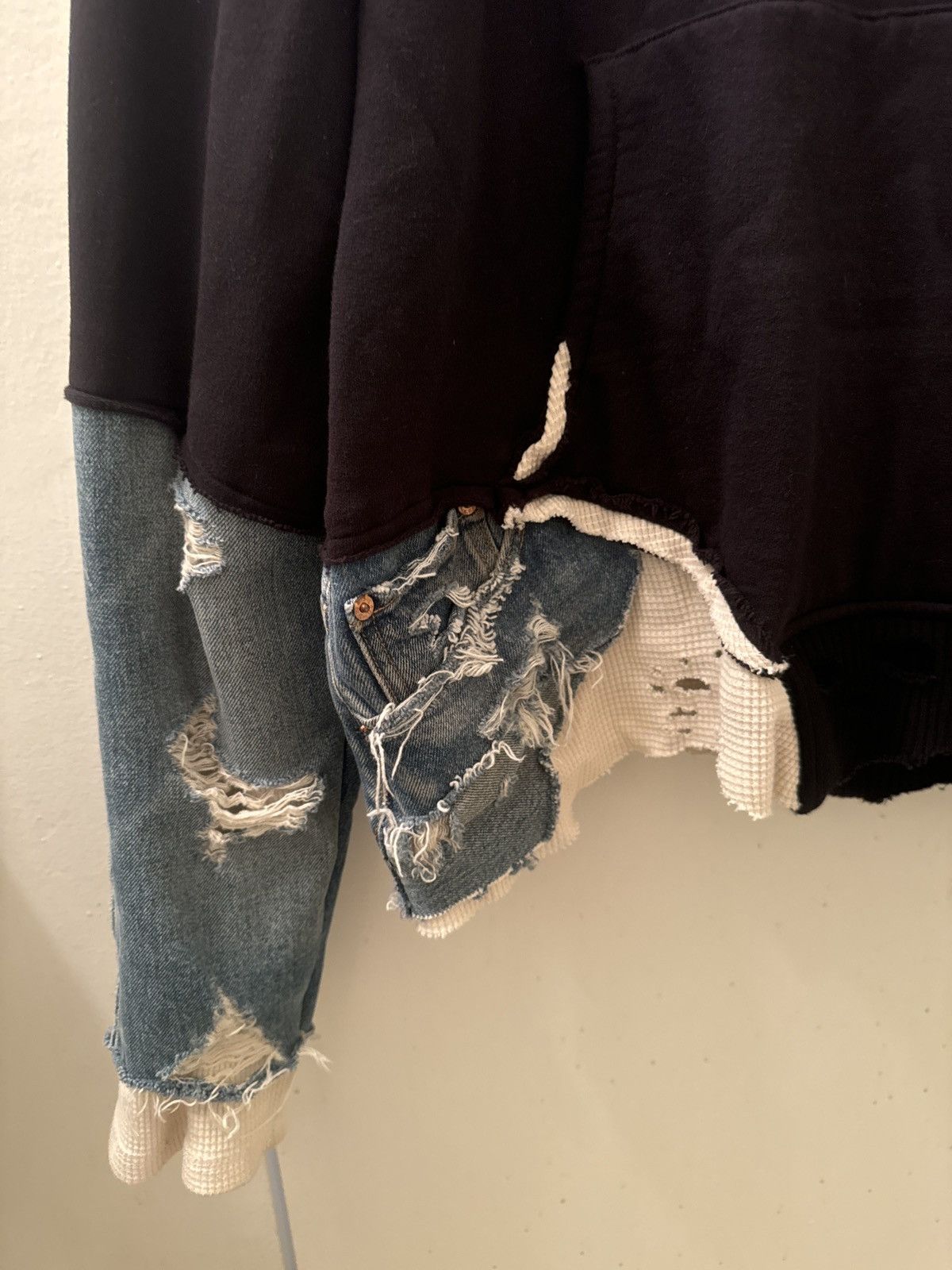 Greg Lauren Black Fragment Demin Hoodie Size US L / EU 52-54 / 3 - 6 Thumbnail