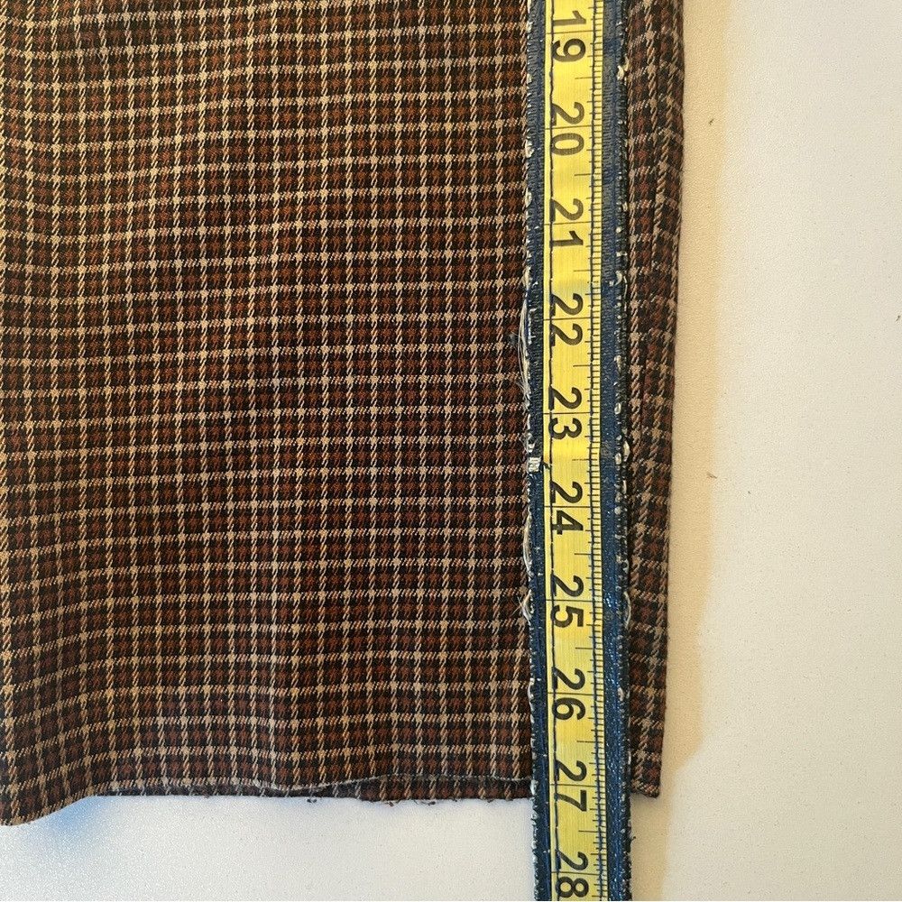 Designer Vintage Women's Plaid Relaxed Fit Pants Brown Medium 10 Size 30" / US 8 / IT 44 - 8 Thumbnail