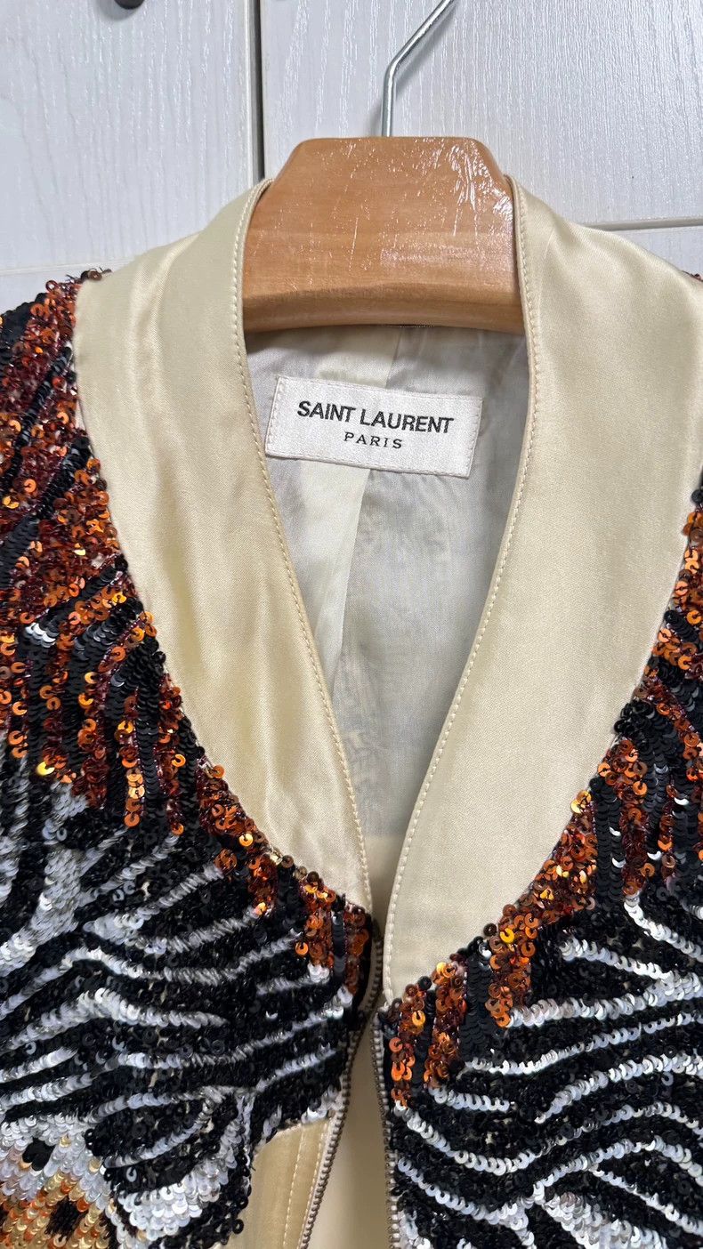 Saint Laurent Paris Saint Laurent Paris Out-of-print heavy duty scale silk jac Size US M / EU 48-50 / 2 - 2 Thumbnail