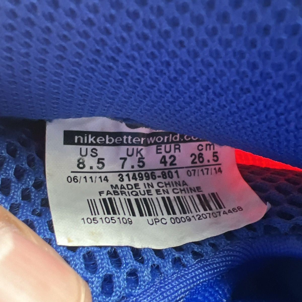 Nike Air Foamposite one Knicks Size US 8.5 / EU 41-42 - 9 Thumbnail
