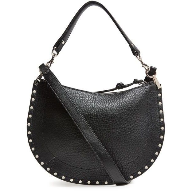 Isabel Marant Isabel Marant Oskan Soft Zip Black Grained Leather Shoulder Size ONE SIZE - 3 Thumbnail