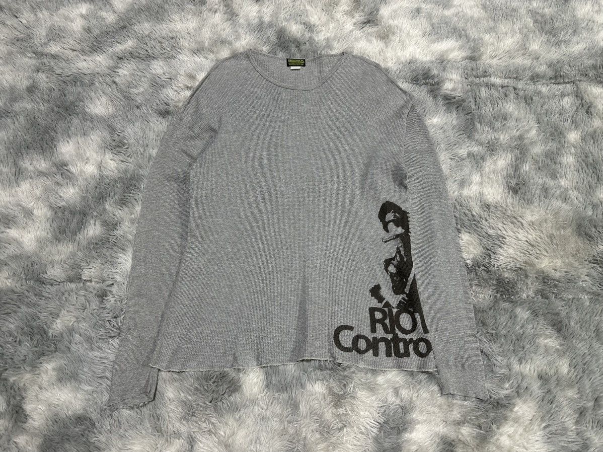 Hysteric Glamour Sick Y2K Obsession Riot Control Waffle Long Sleeve Shirt Size US XL / EU 56 / 4 - 2 Thumbnail
