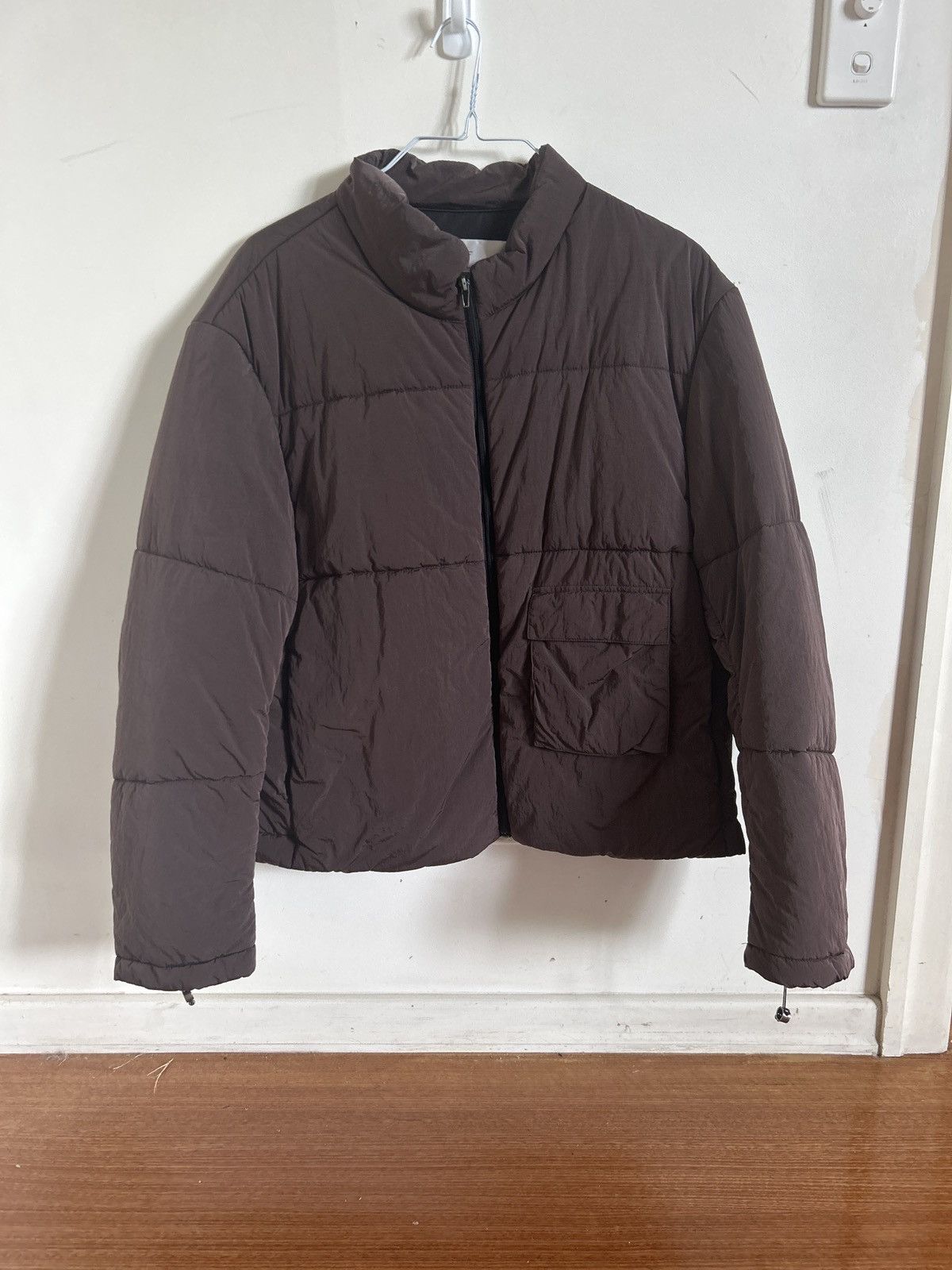 image of A Cold Wall x Oakley Samuel Ross Metal Detail Quilted Jacket in Brown, Men's (Size XL)