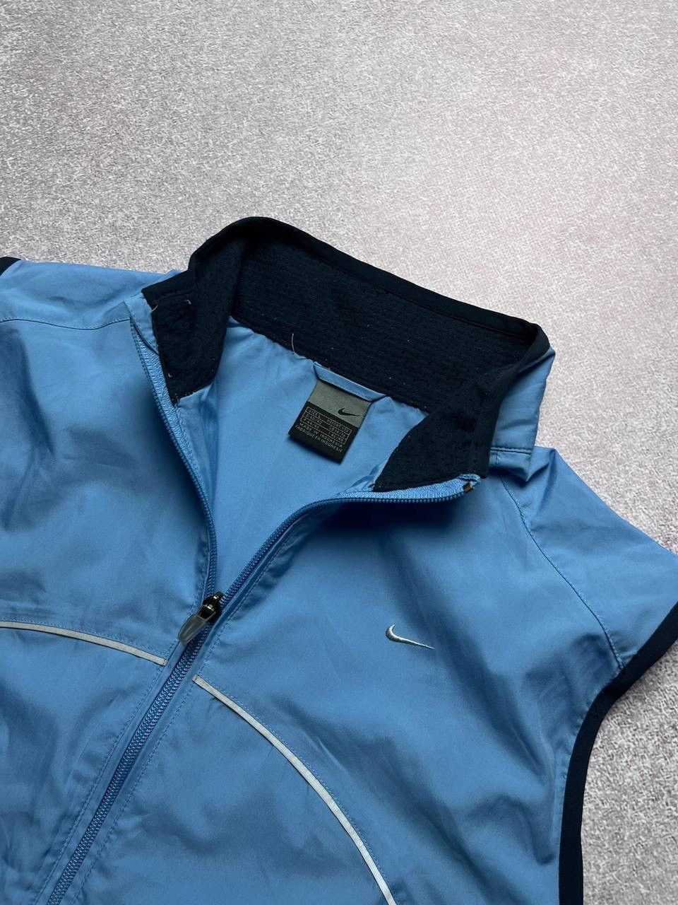 Nike × Vintage Vintage Nike Swoosh Baby Blue Nylon Vest L Size US L / EU 52-54 / 3 - 5 Thumbnail