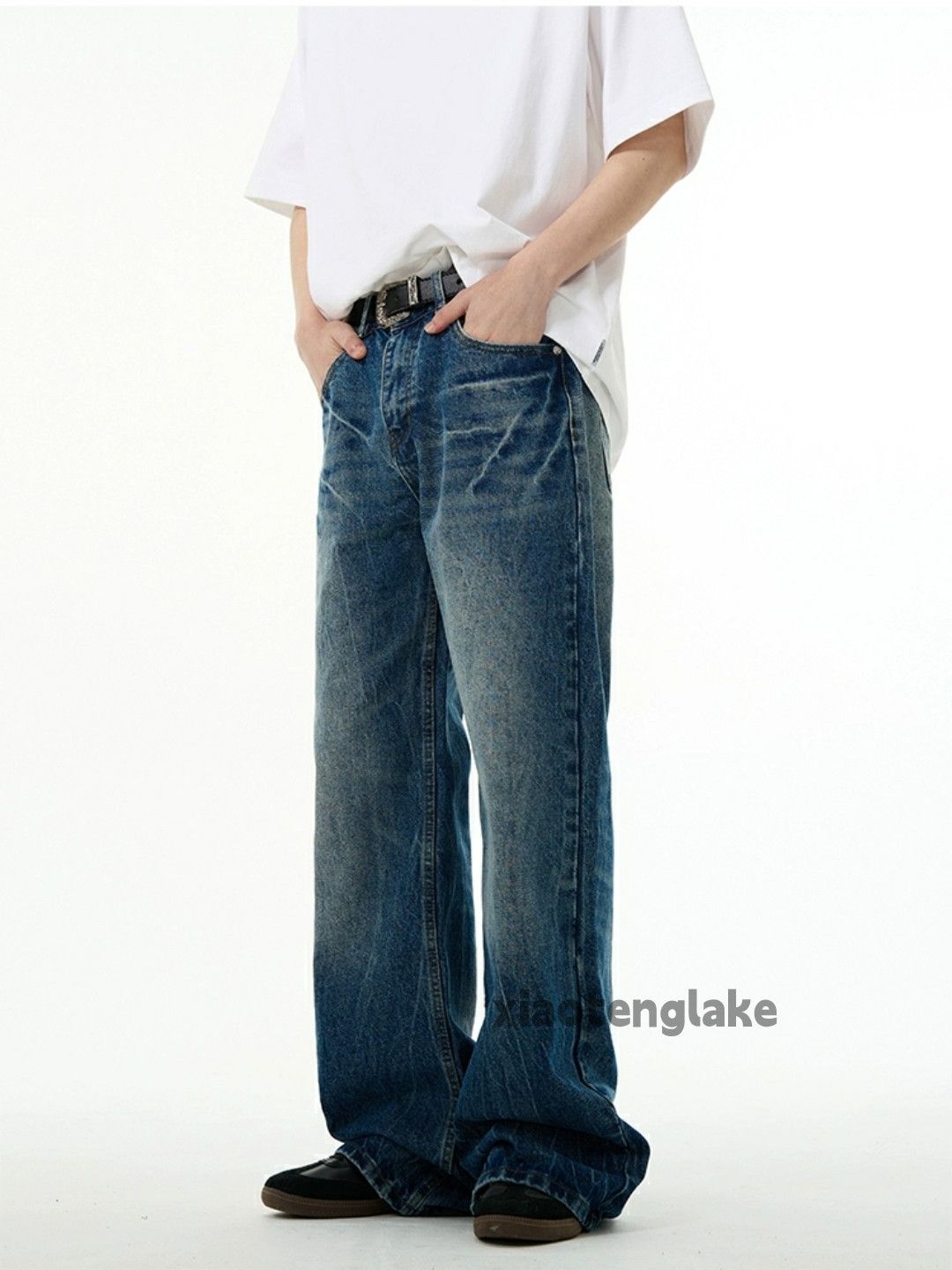 Jean × Vintage loose gradient washed faded y2k yuppie jeans Size US 30 / EU 46 - 2 Thumbnail