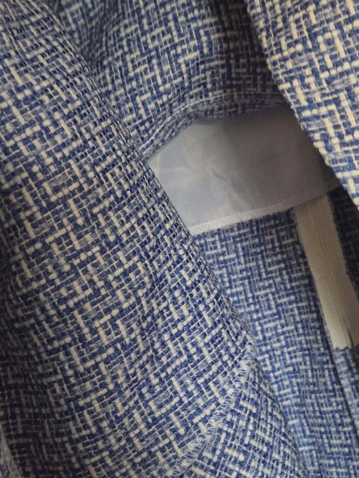 Nice Collective 9 & CO Midi Dress Size 6 Blue White Tweed Fit And Flare A Li Size M / US 6-8 / IT 42-44 - 11 Thumbnail