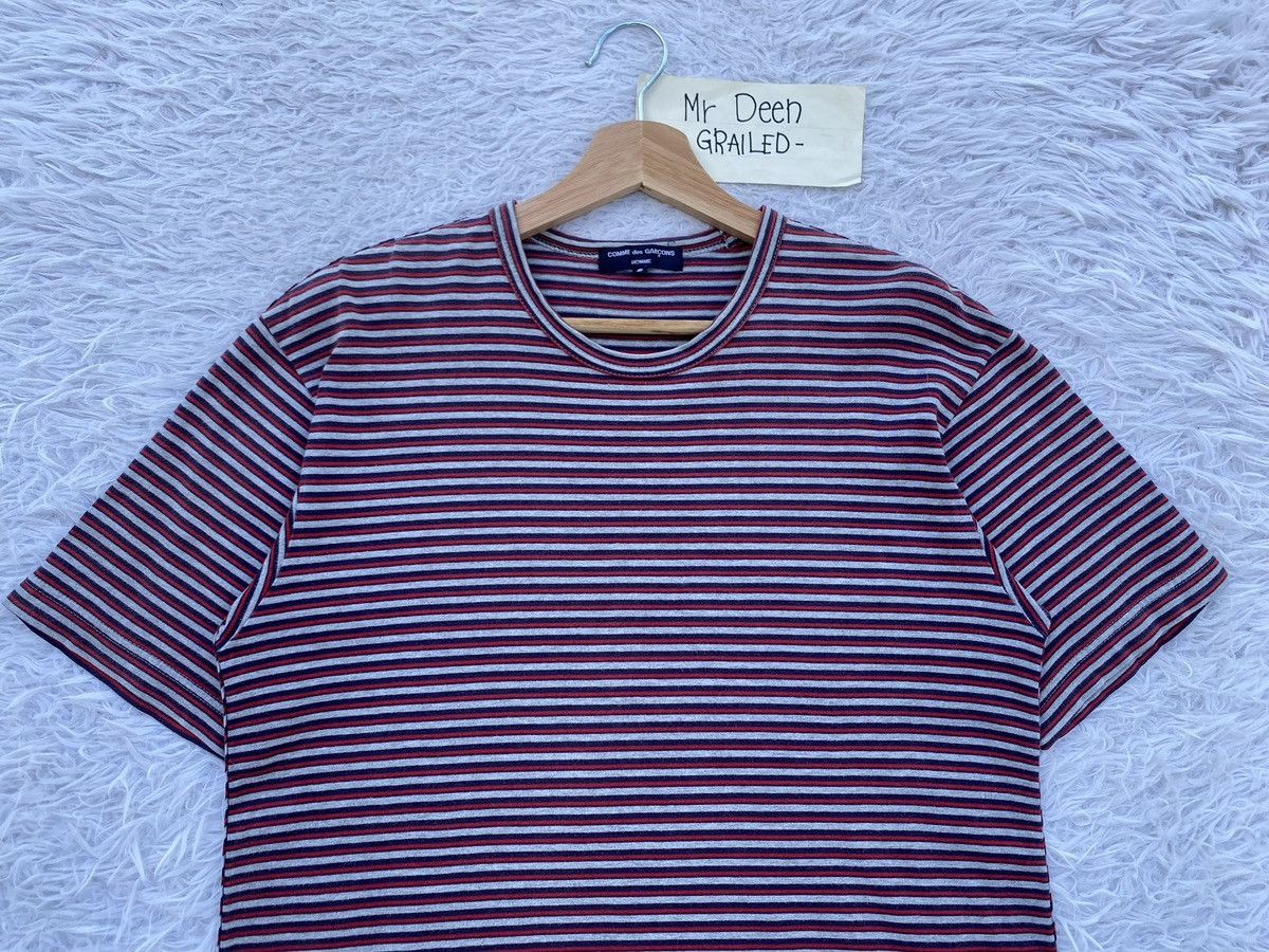 Comme des Garcons Homme Plus Rare AD2006 Comme Des Garcons Homme Stripes Tshirt Size US S / EU 44-46 / 1 - 7 Thumbnail