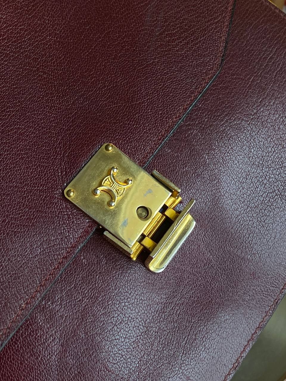 Celine Celine Vintage Leather Clutch Burgundy Size ONE SIZE - 8 Thumbnail