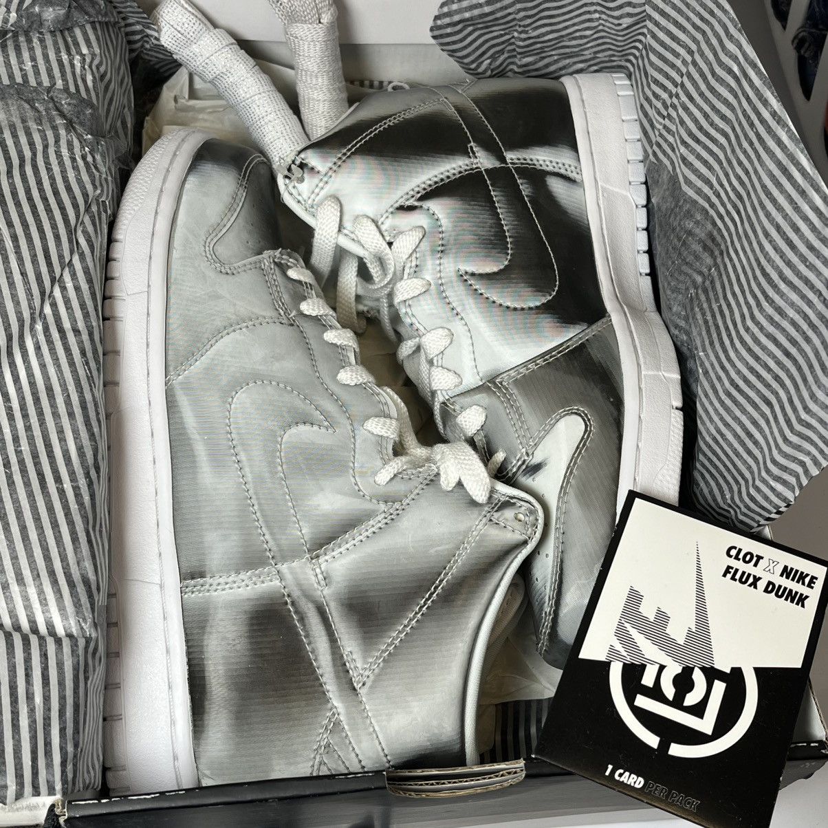 CLOT × Nike •DS• CLOT X NIKE DUNK HIGH “FLUX” • 8M / 9.5W with 1 Card!! Size US 8 / EU 41 - 2 Thumbnail
