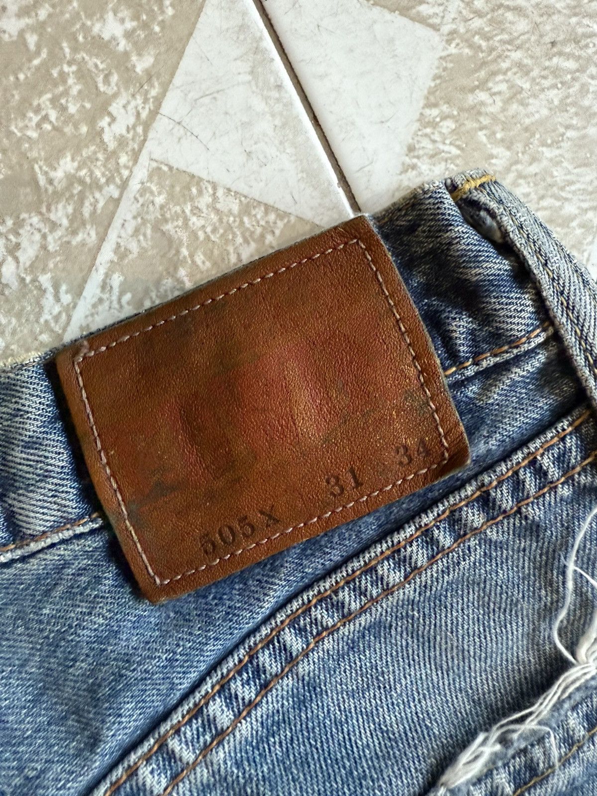 Edwin × Vintage 90’s EDWIN 505X RARE POCKET LOGO JAPANESE BRAND Y2K PANTS Size US 31 - 5 Thumbnail