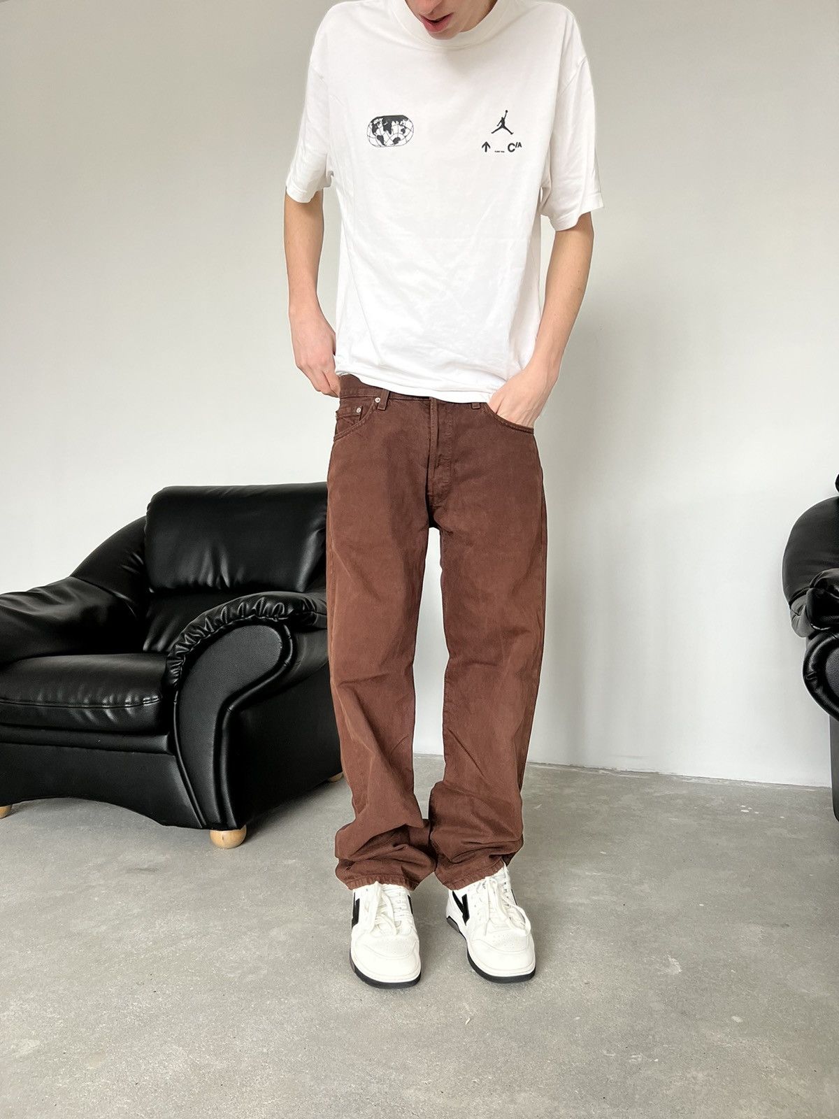 Levi's × Levi's Vintage Clothing × Vintage Crazy y2k Vintage Levi’s brown jeans buggy fit Size US 34 / EU 50 - 3 Thumbnail