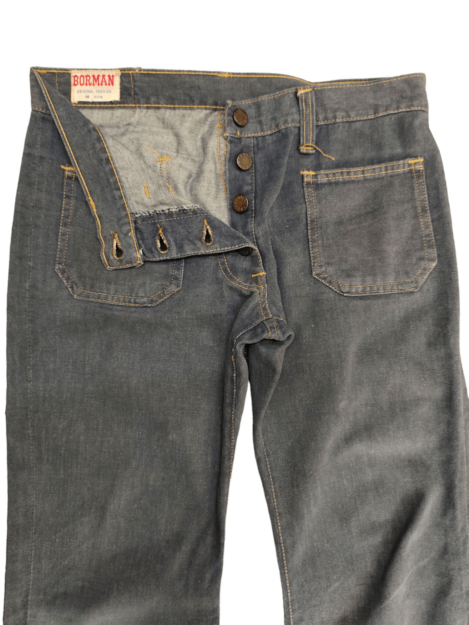 If Six Was Nine Flare Jeans Borman Distress Faded Bootcut Bell Bottom 80s Size US 30 / EU 46 - 10 Thumbnail