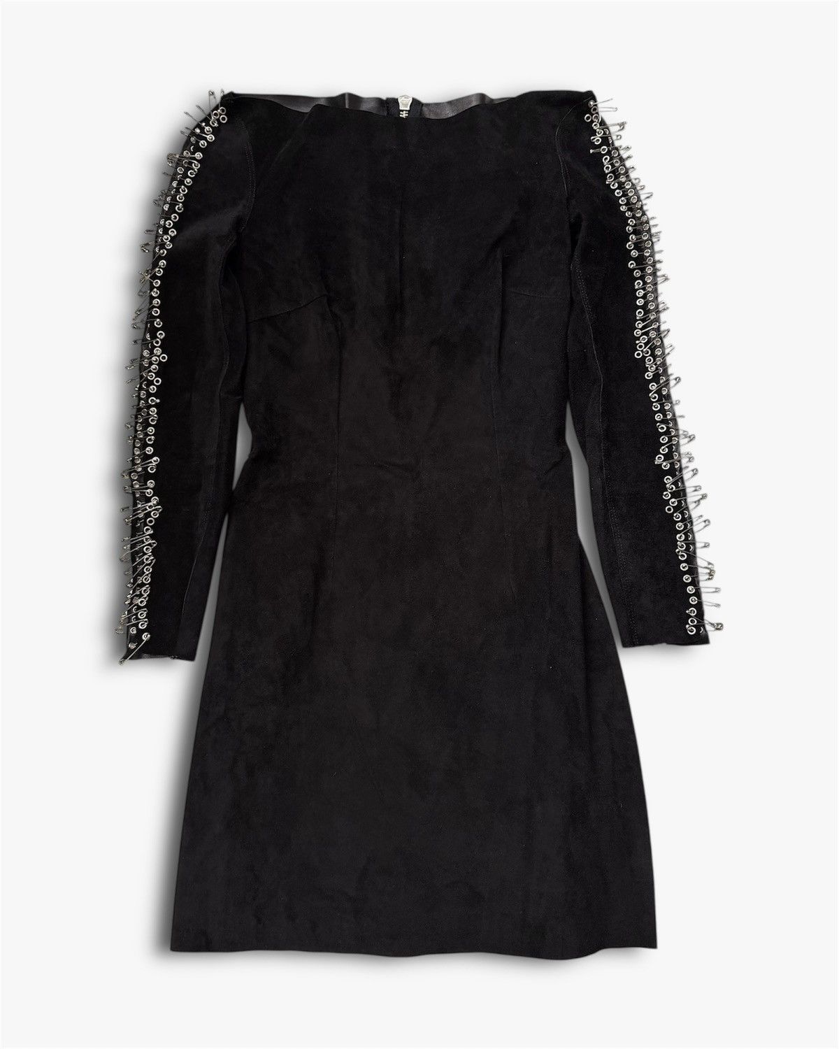 Balmain BALMAIN Decarnin SS2011 Safety Pin Leather Calf Mini Dress Size S / US 4 / IT 40 - 5 Thumbnail