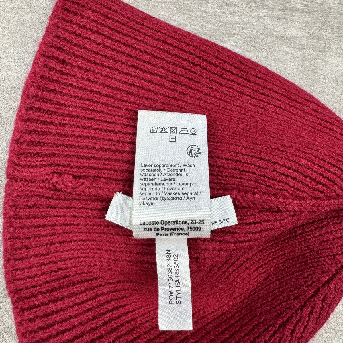 Lacoste Lacoste Wool Beanie Hat Size ONE SIZE - 4 Thumbnail
