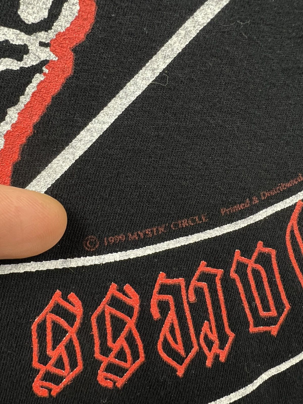 Band Tees × Vintage Black Metal Mystic Circle 1999 Vintage Tee Burzum Size US XL / EU 56 / 4 - 11 Thumbnail