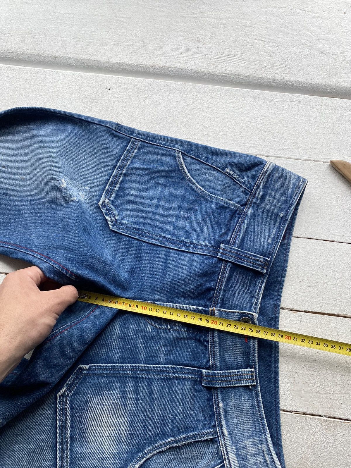 Diesel × Vintage 🔥Diesel Distressed Dirty Flared Bootcut Bell Blue Jeans y2k Size 32" / US 10 / IT 46 - 11 Thumbnail