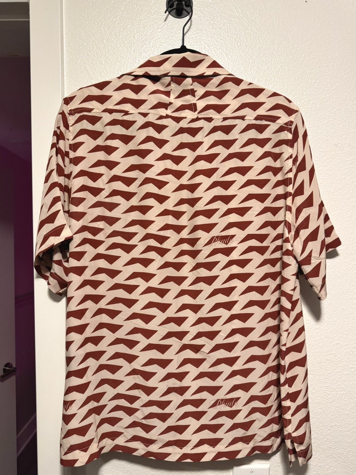 Rhude Rhude geometric-pattern satin twill shirt Size US M / EU 48-50 / 2 - 4 Thumbnail