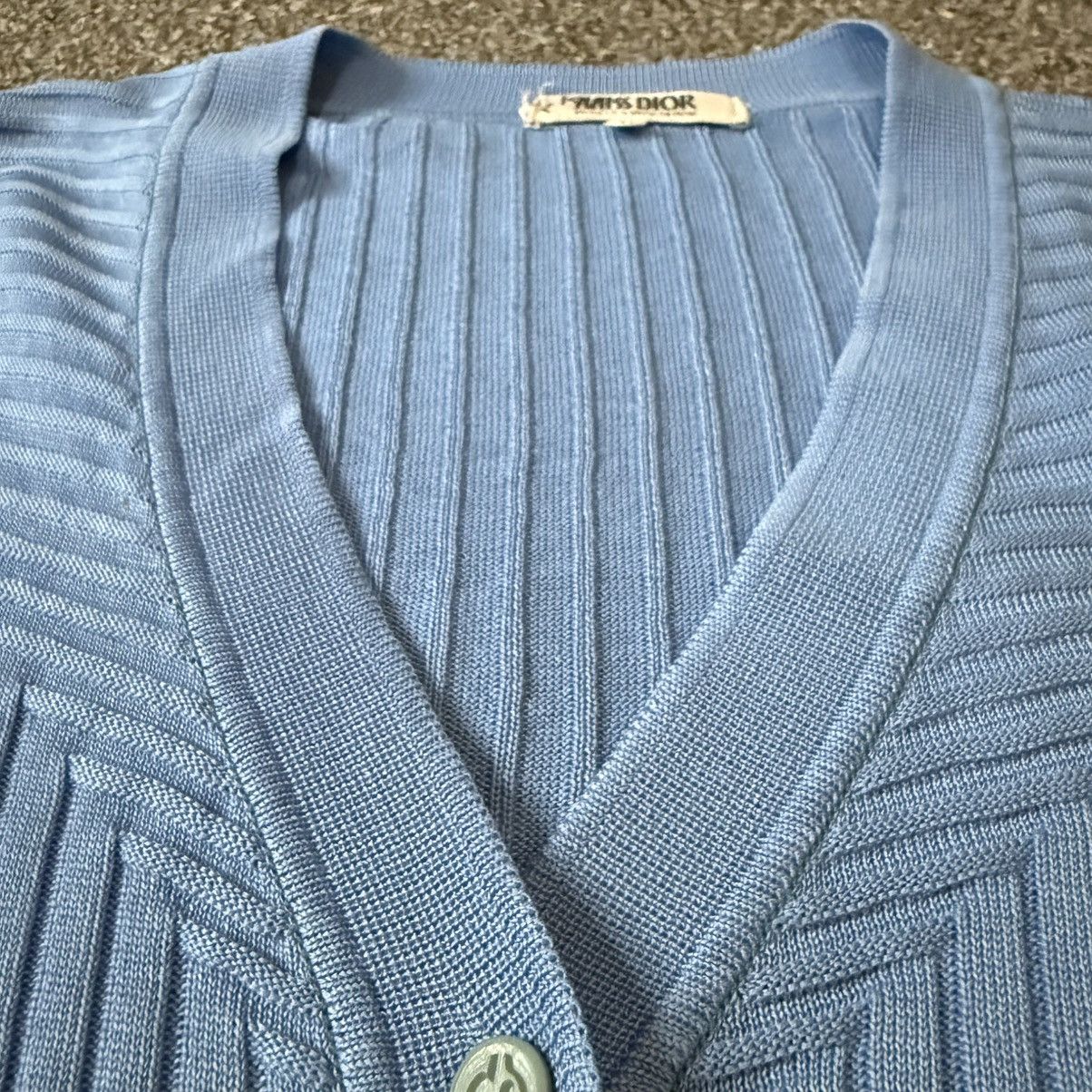 Christian Dior Monsieur × Dior 🔥🔥 Vintage Miss Dior Rib Knit V Neck Cardigan Size M / US 6-8 / IT 42-44 - 7 Thumbnail