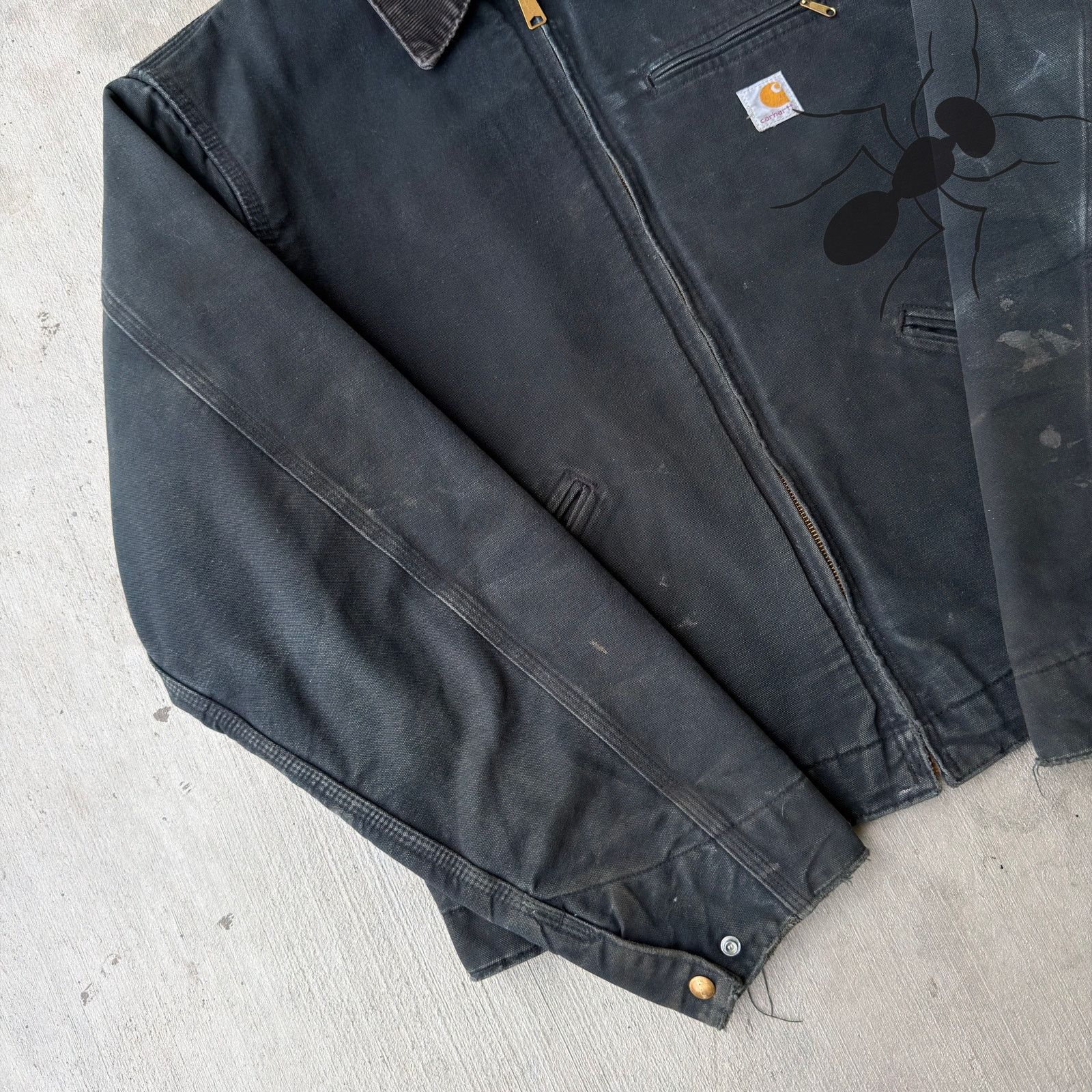 Carhartt × Vintage Carhartt J01 black Detroit work wear jacket Size US L / EU 52-54 / 3 - 2 Thumbnail