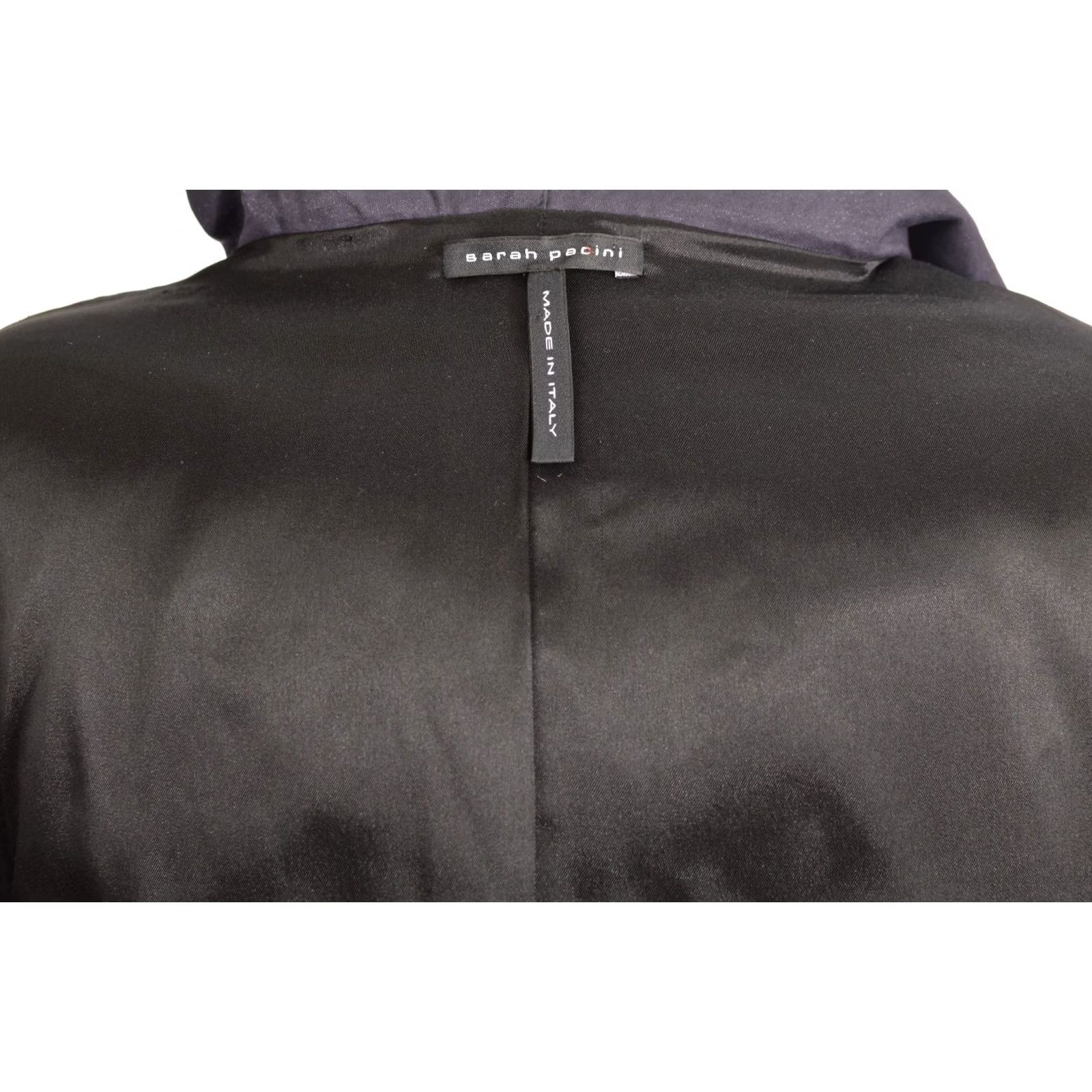 Sarah Pacini VINTAGE Sarah Pacini Dark Navy Cotton Blend Full-Zip Jacket Women's 2 Blue 90s Concert Style PAGE? Size XS / US 0-2 / IT 36-38 - 6 Thumbnail