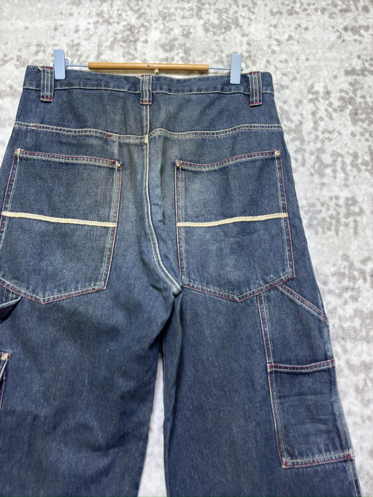 Japanese Brand Y2k Kakei Street Baggy Carpenter Denim Dragon Embroidery Size US 32 / EU 48 - 12 Thumbnail