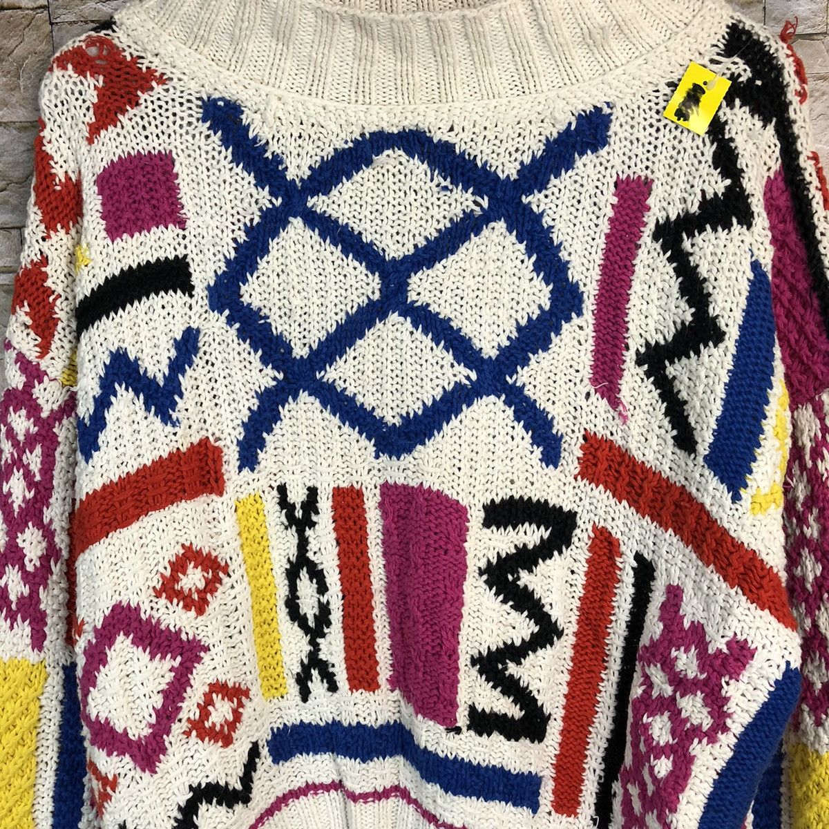 Handmade Jeniffer Reed Multicolor handmade Knitwear like coogi #A261 Size US M / EU 48-50 / 2 - 9 Thumbnail