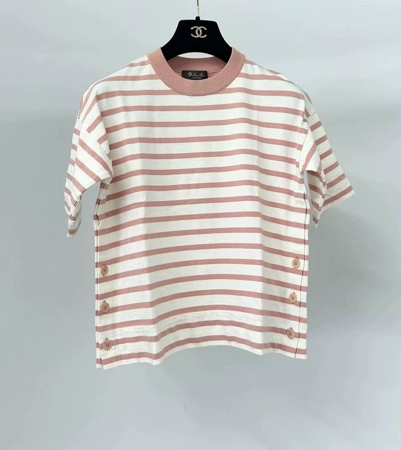 Loro Piana Loro Piana Striped Button Short Sleeve Top - dmc Size US M / EU 48-50 / 2 - 1 Thumbnail