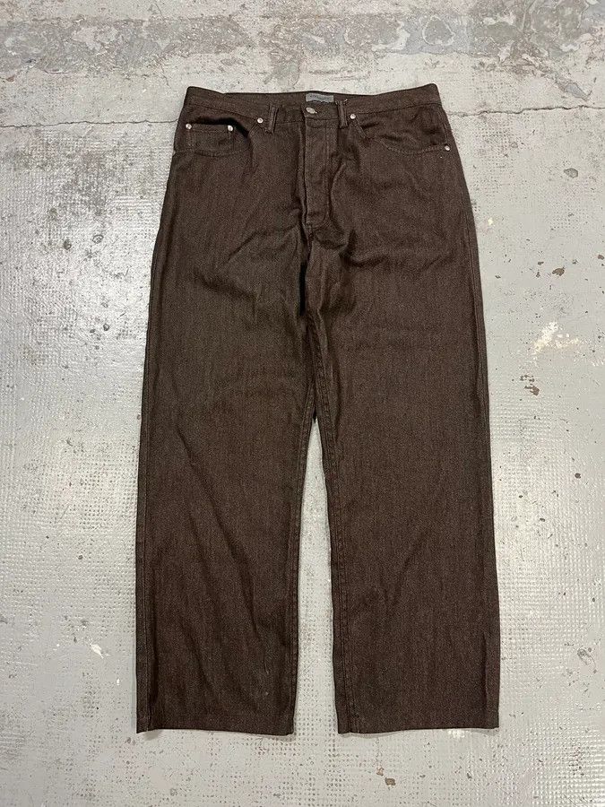 Givenchy 2000s Givenchy Wide Brown Pants Size US 32 / EU 48 - 1 Thumbnail