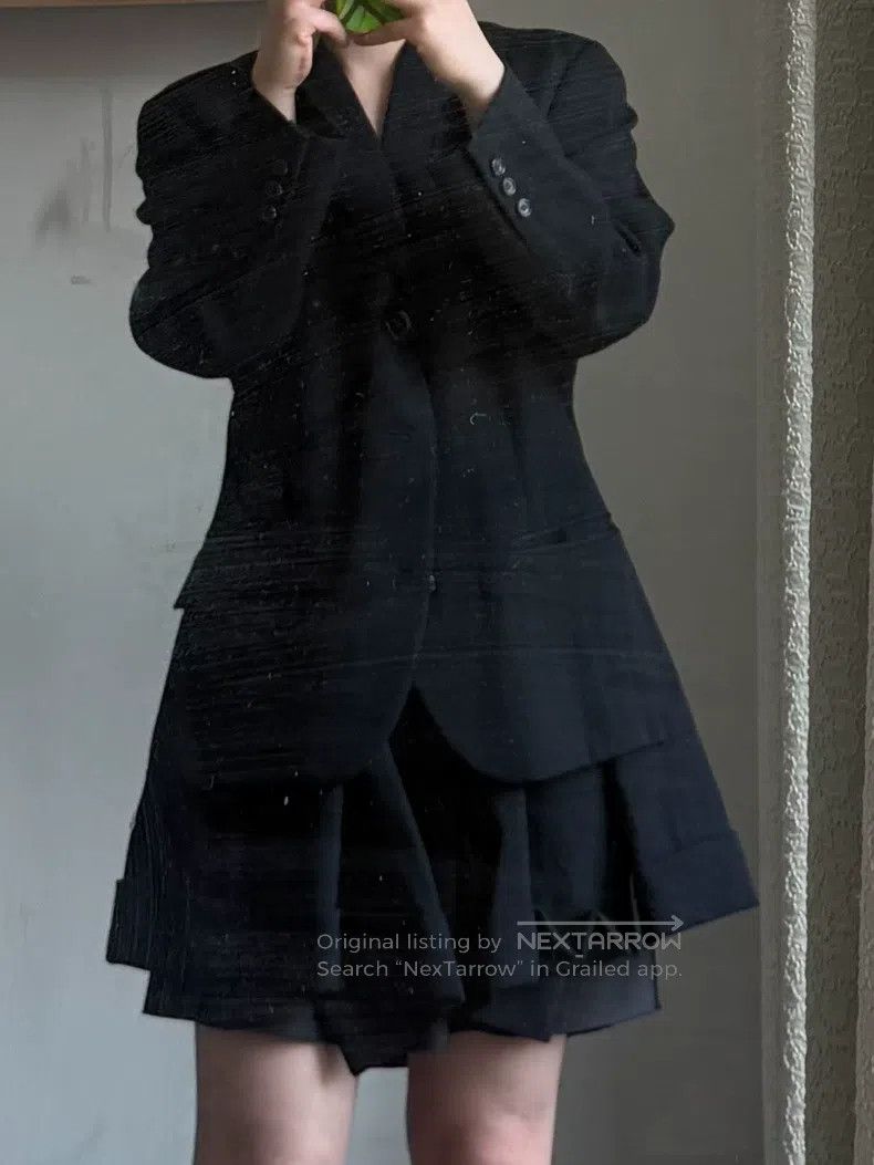 Comme des Garcons Comme Des Garcons Black Patchwork Asymmetrical Jacket Size S / US 4 / IT 40 - 2 Thumbnail